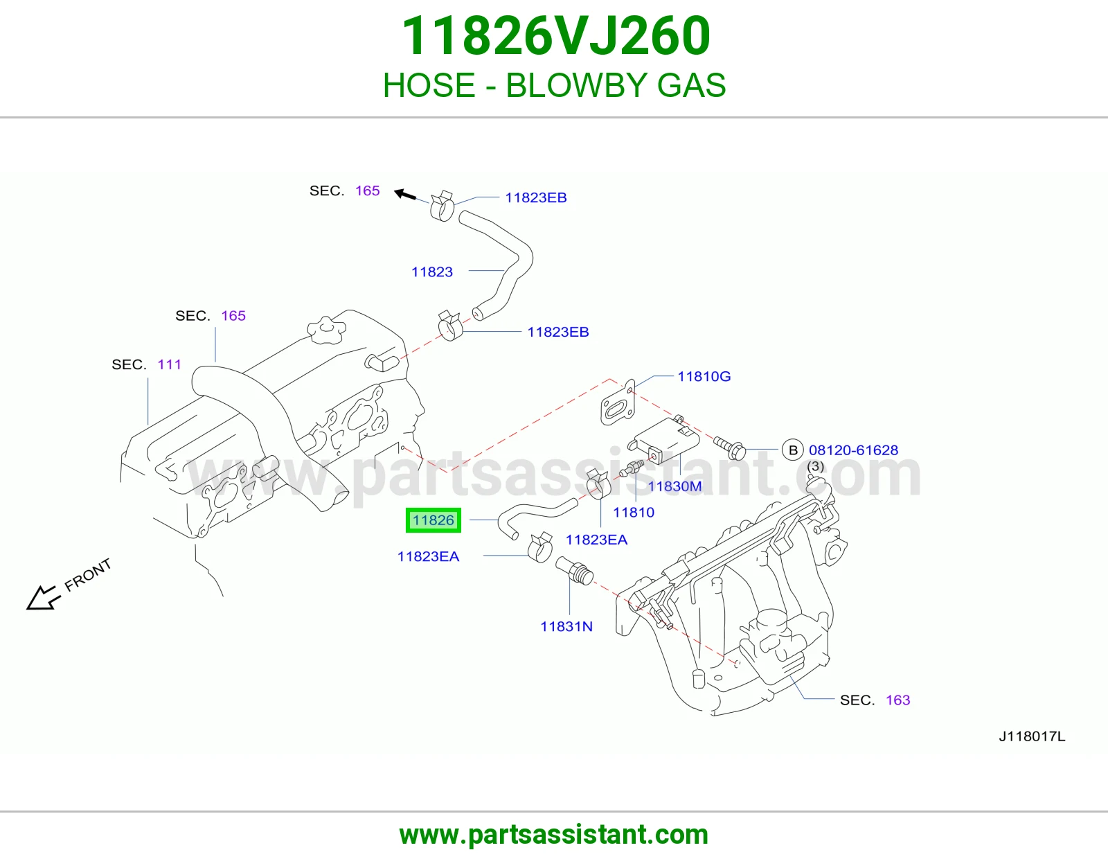 HOSE - BLOWBY GAS