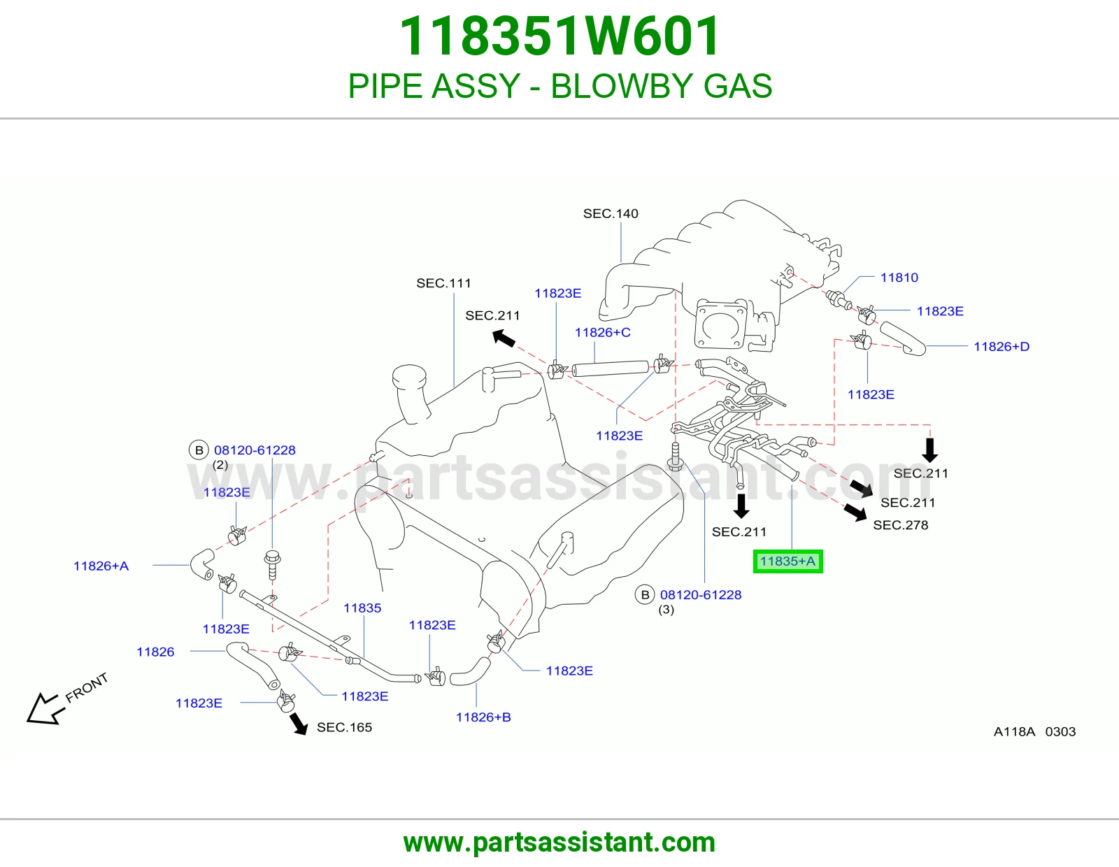 PIPE ASSY - BLOWBY GAS