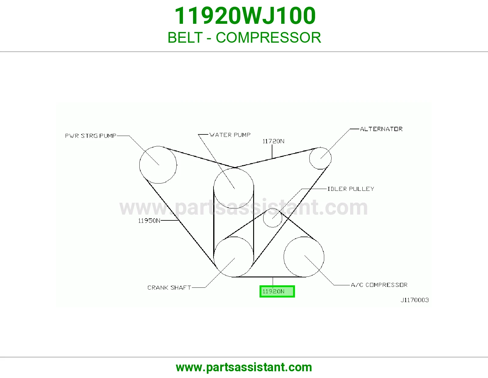 BELT - COMPRESSOR