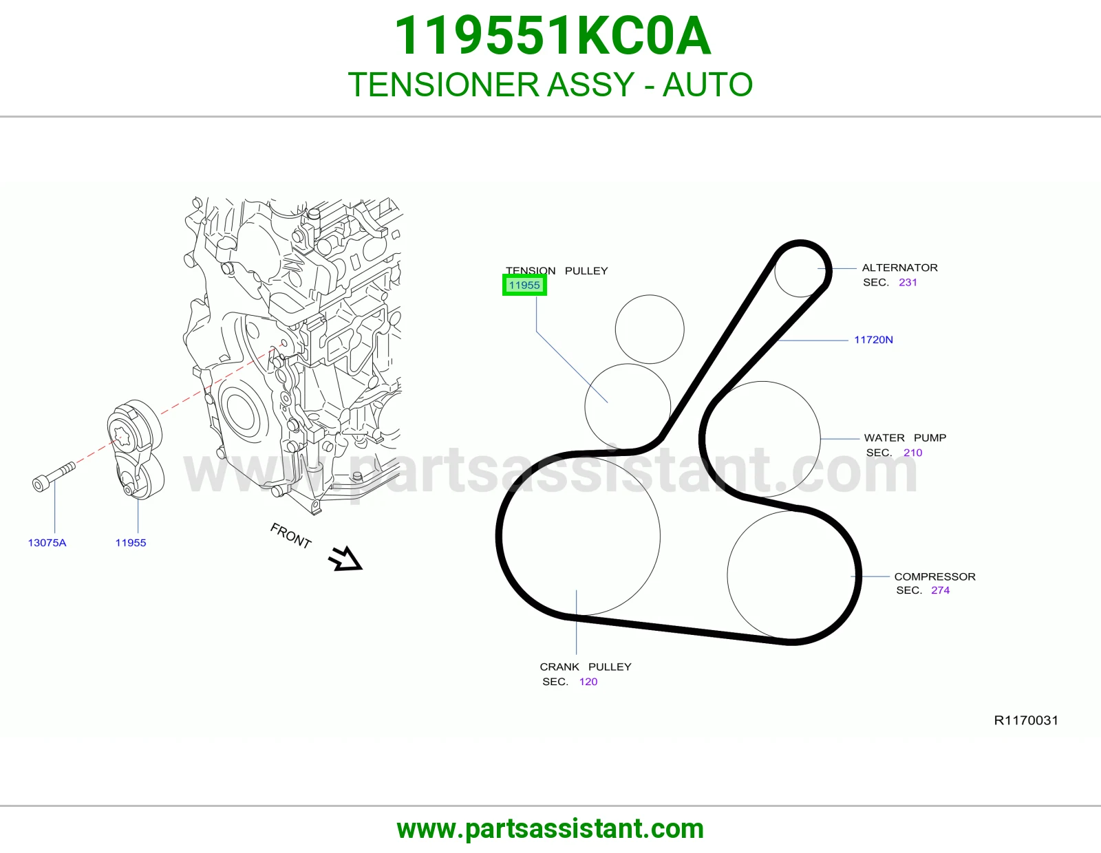 TENSIONER ASSY - AUTO