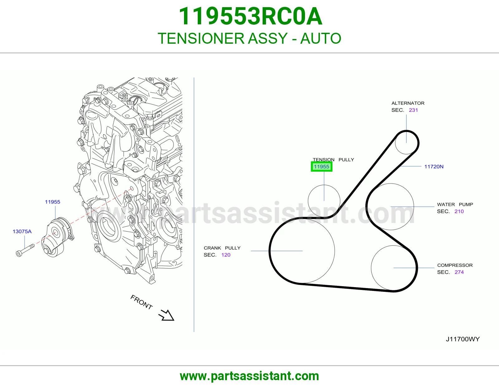 TENSIONER ASSY - AUTO