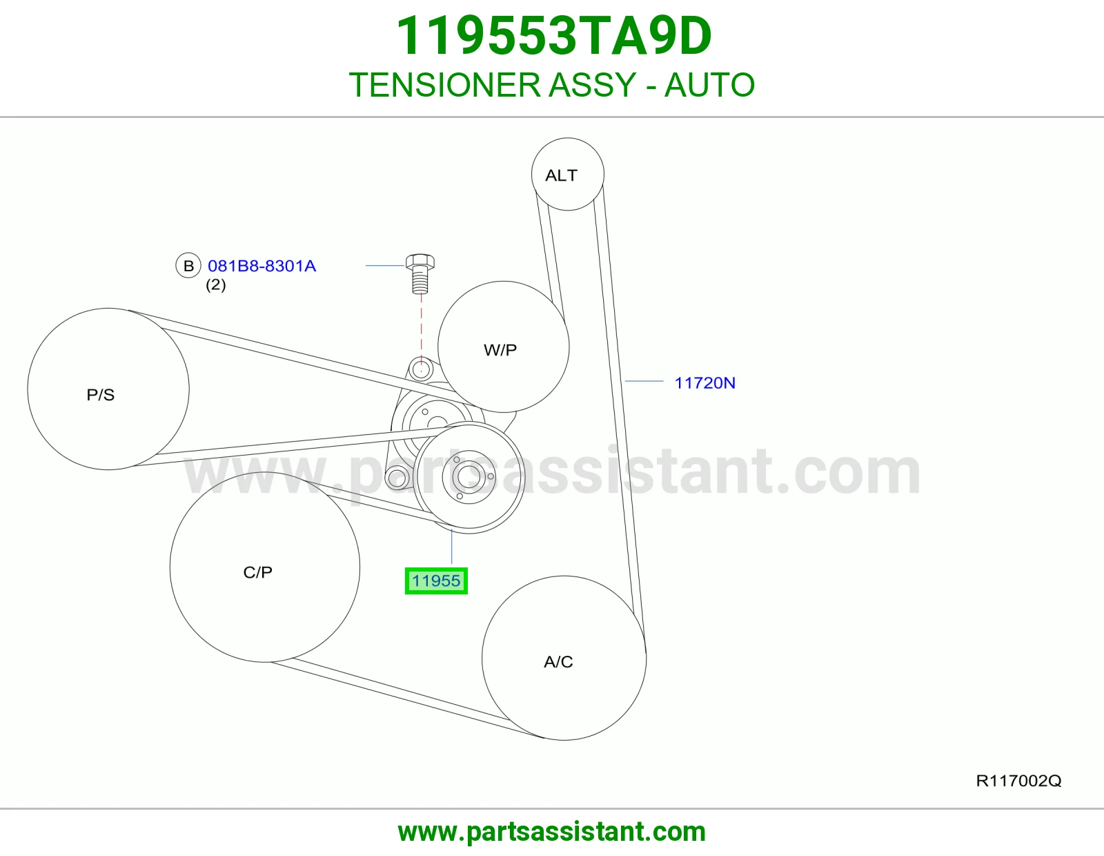 TENSIONER ASSY - AUTO