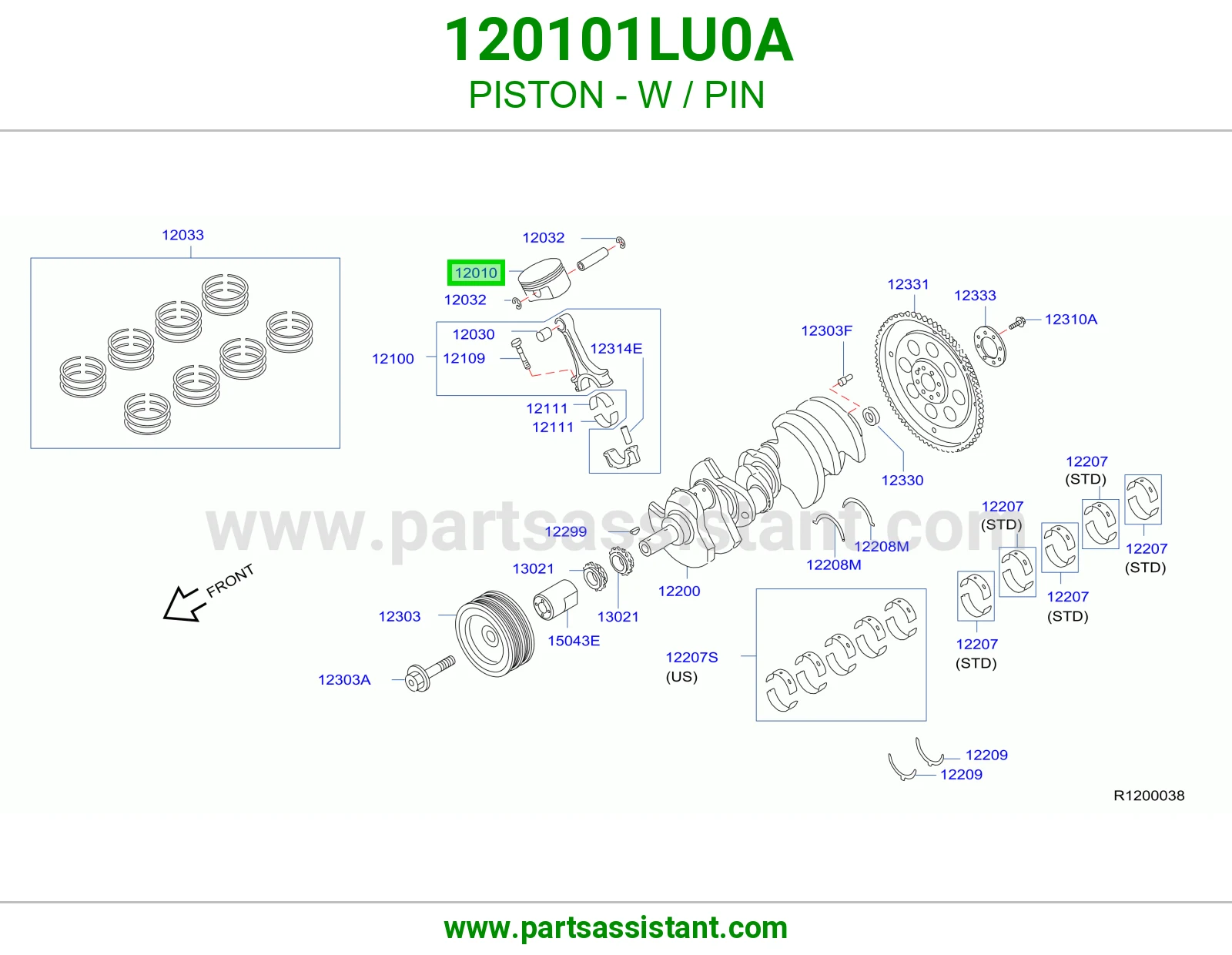 PISTON - W / PIN