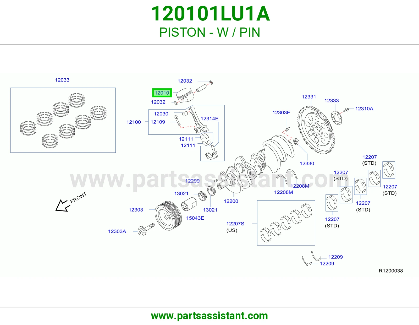 PISTON - W / PIN