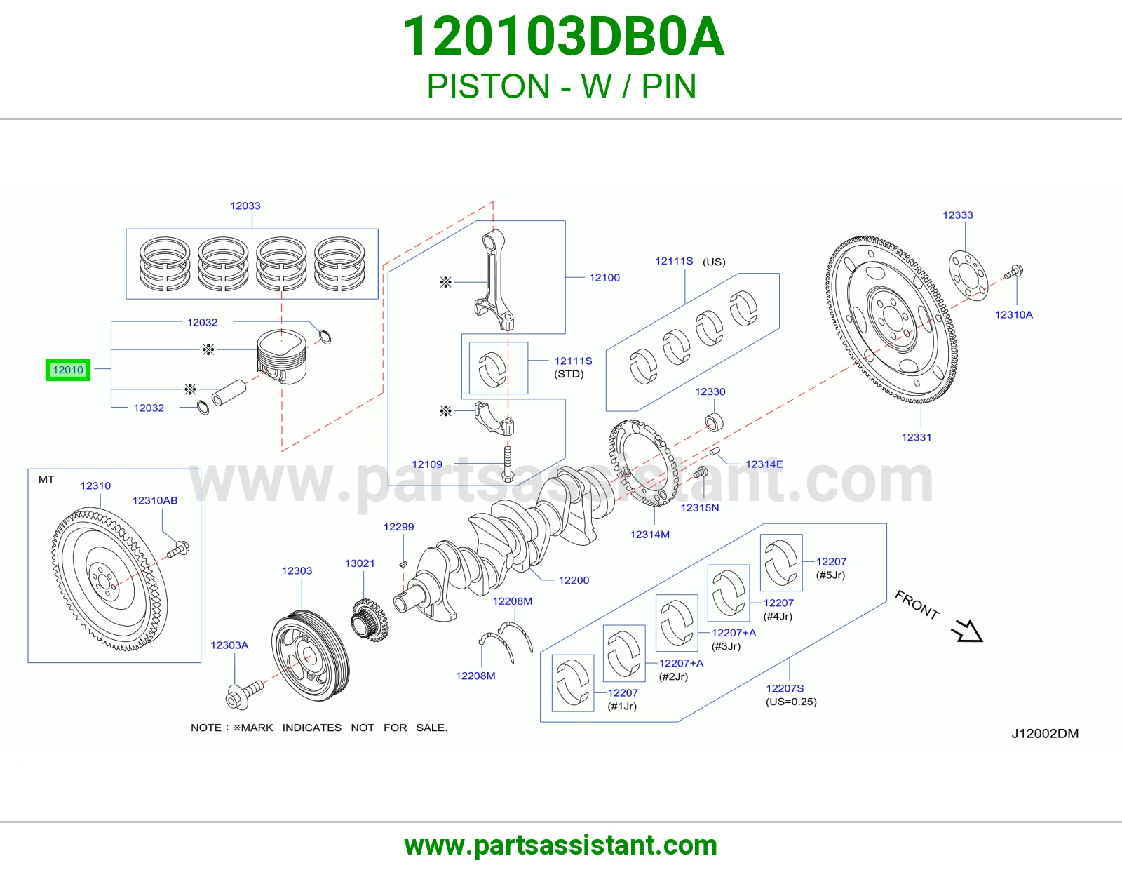 PISTON - W / PIN