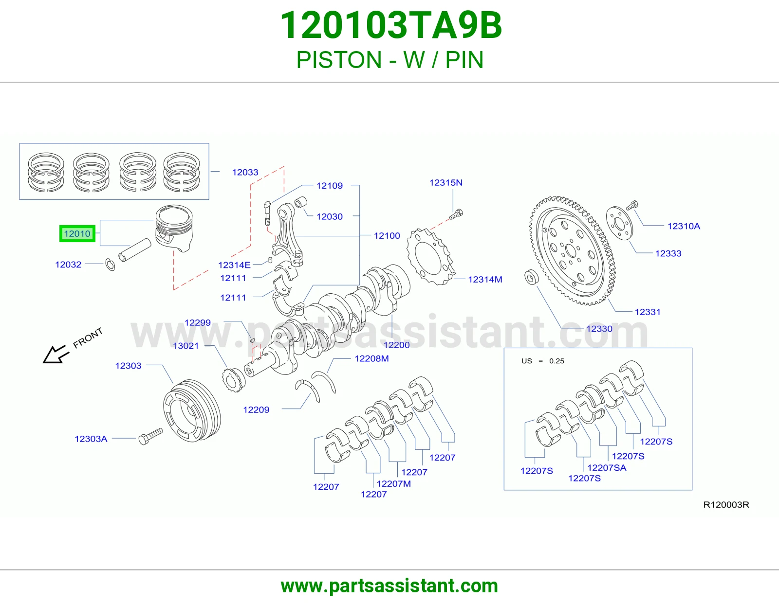 PISTON - W / PIN