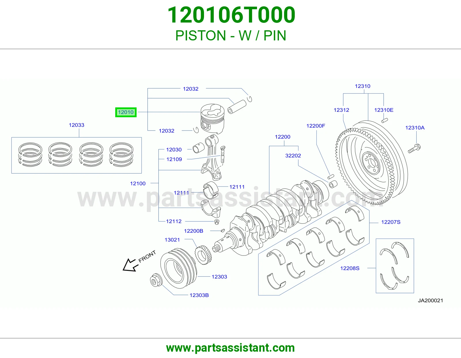 PISTON - W / PIN