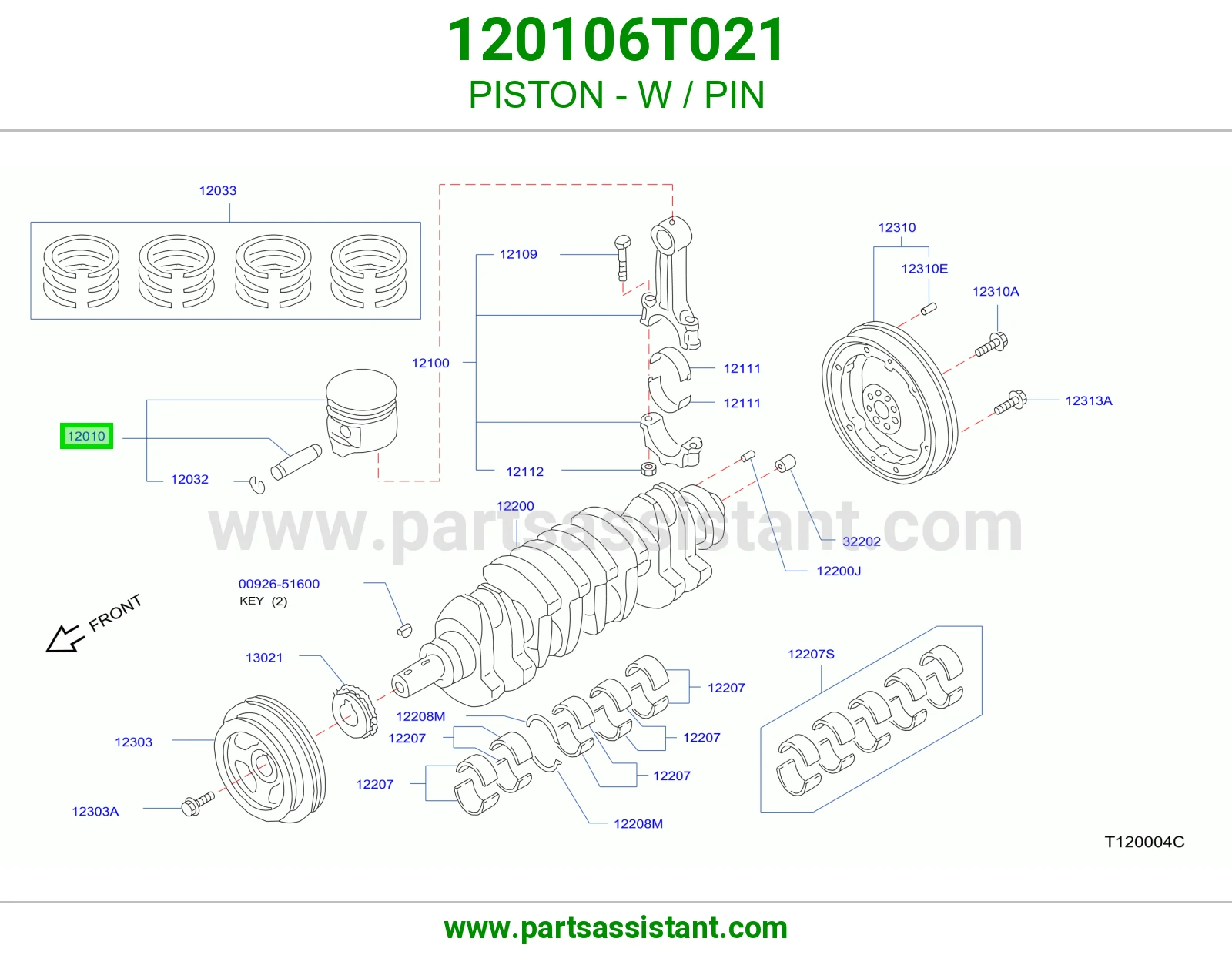PISTON - W / PIN