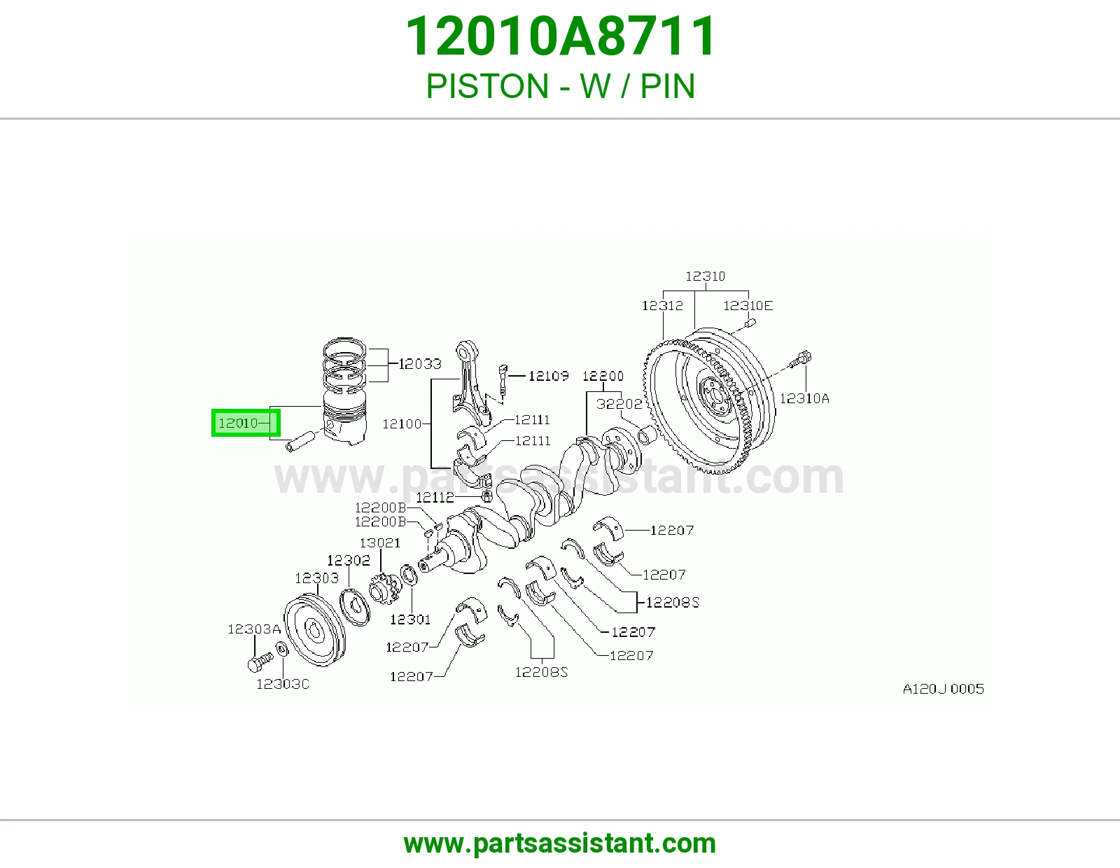PISTON - W / PIN