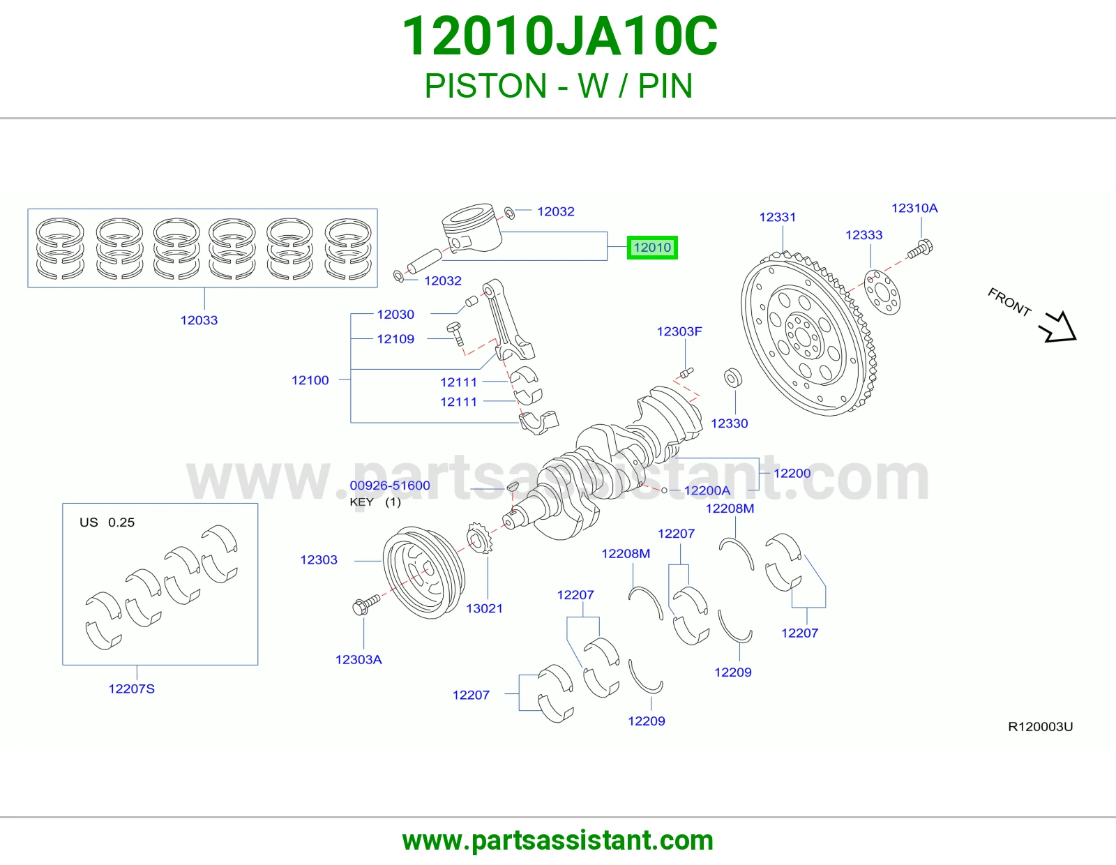 PISTON - W / PIN