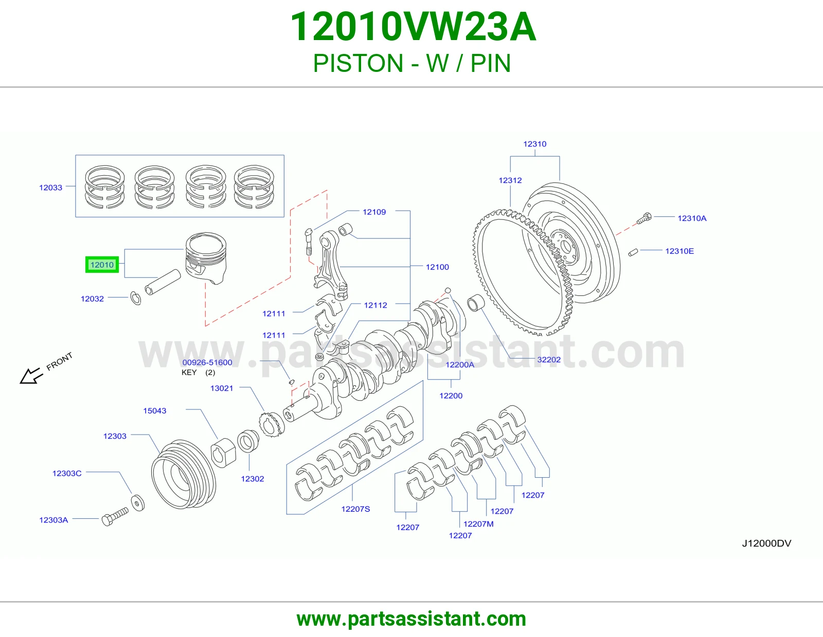 PISTON - W / PIN