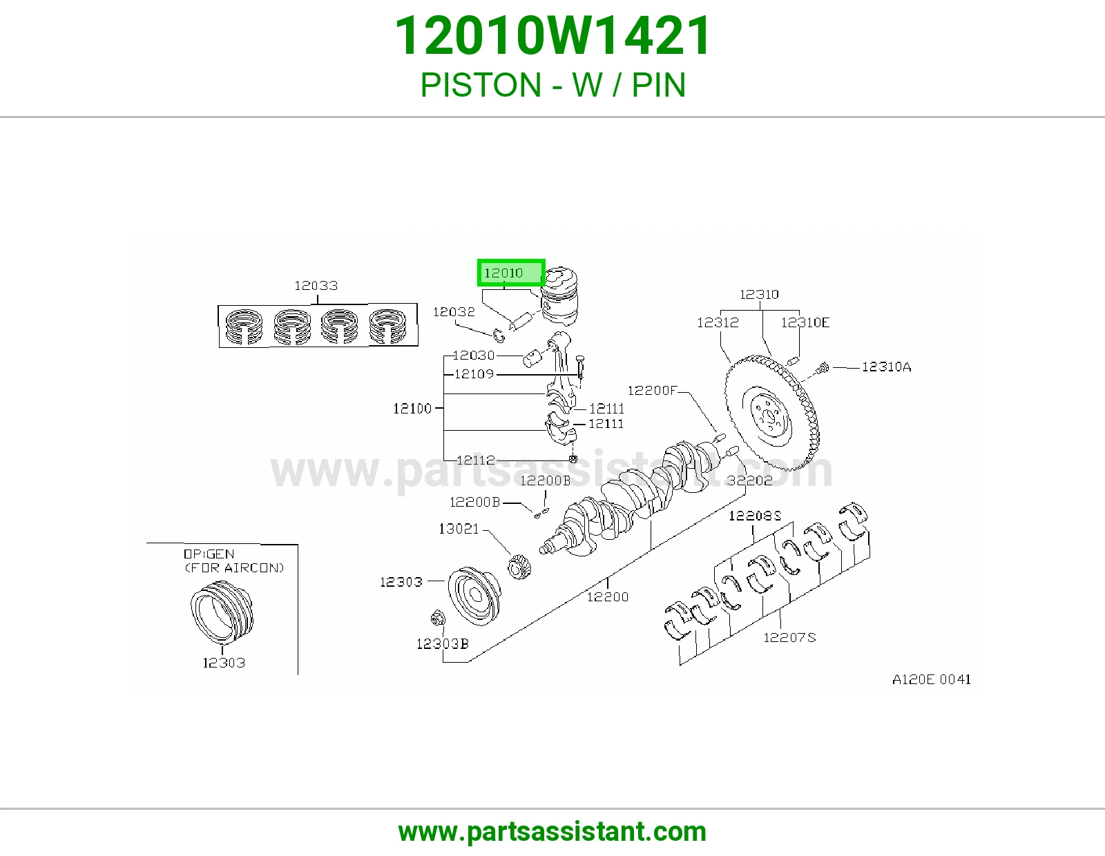 PISTON - W / PIN