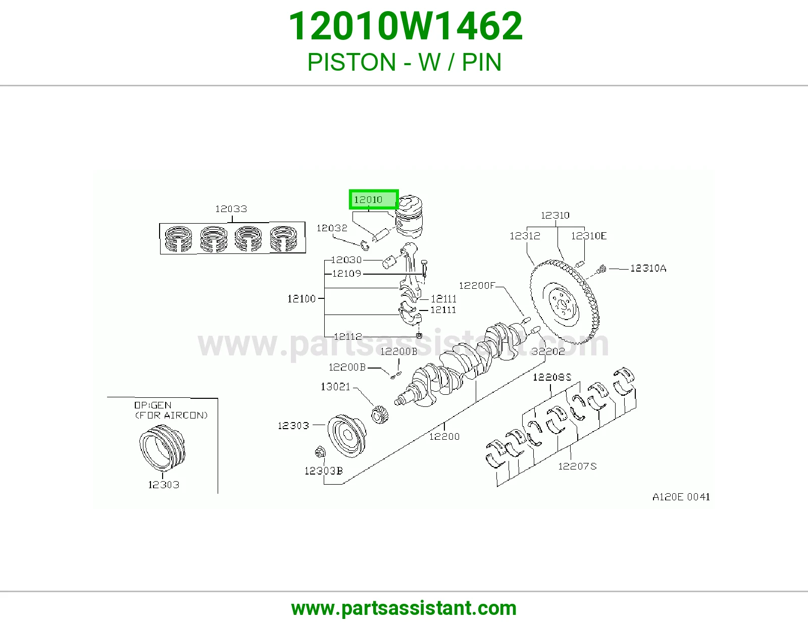 PISTON - W / PIN