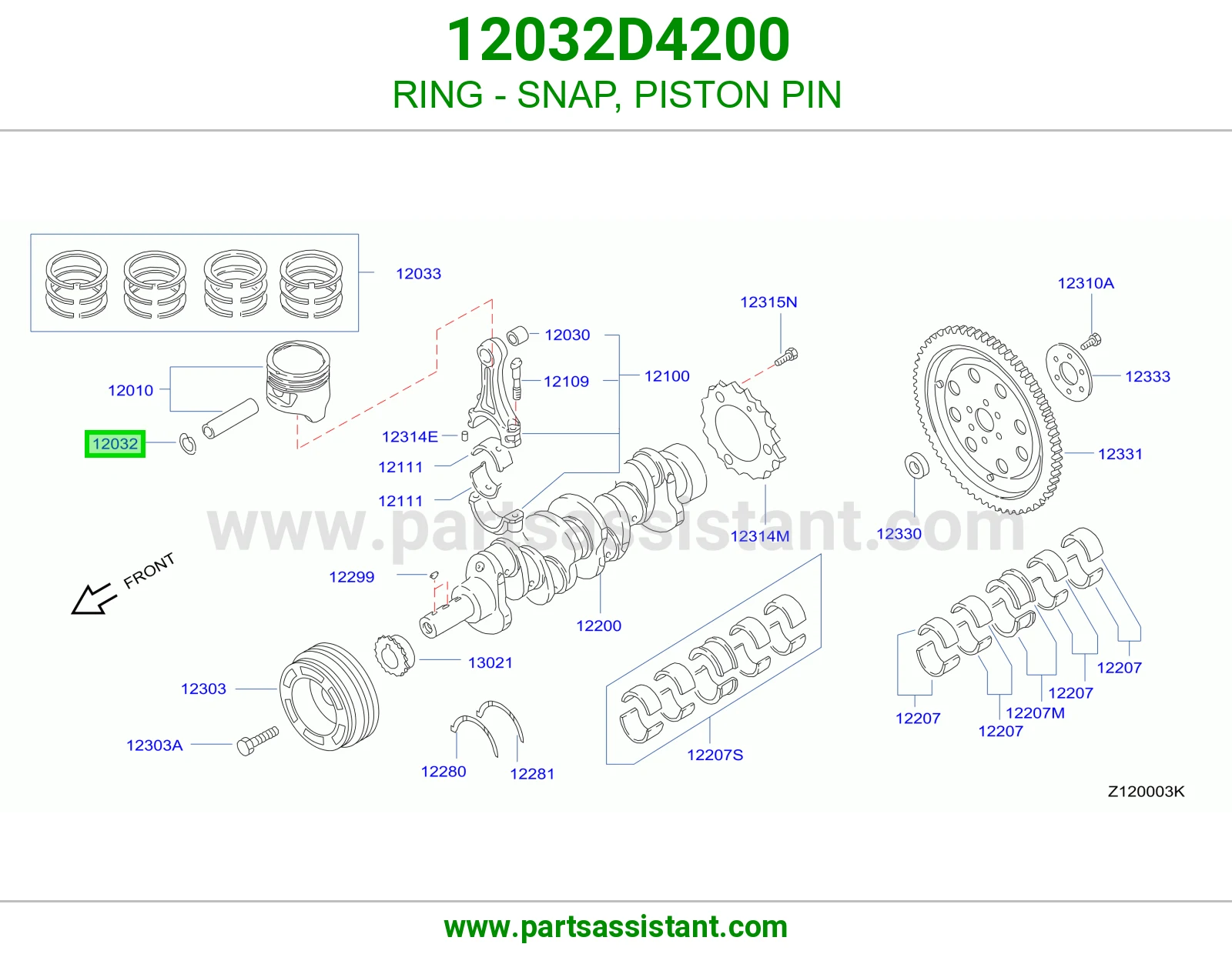 RING - SNAP, PISTON PIN