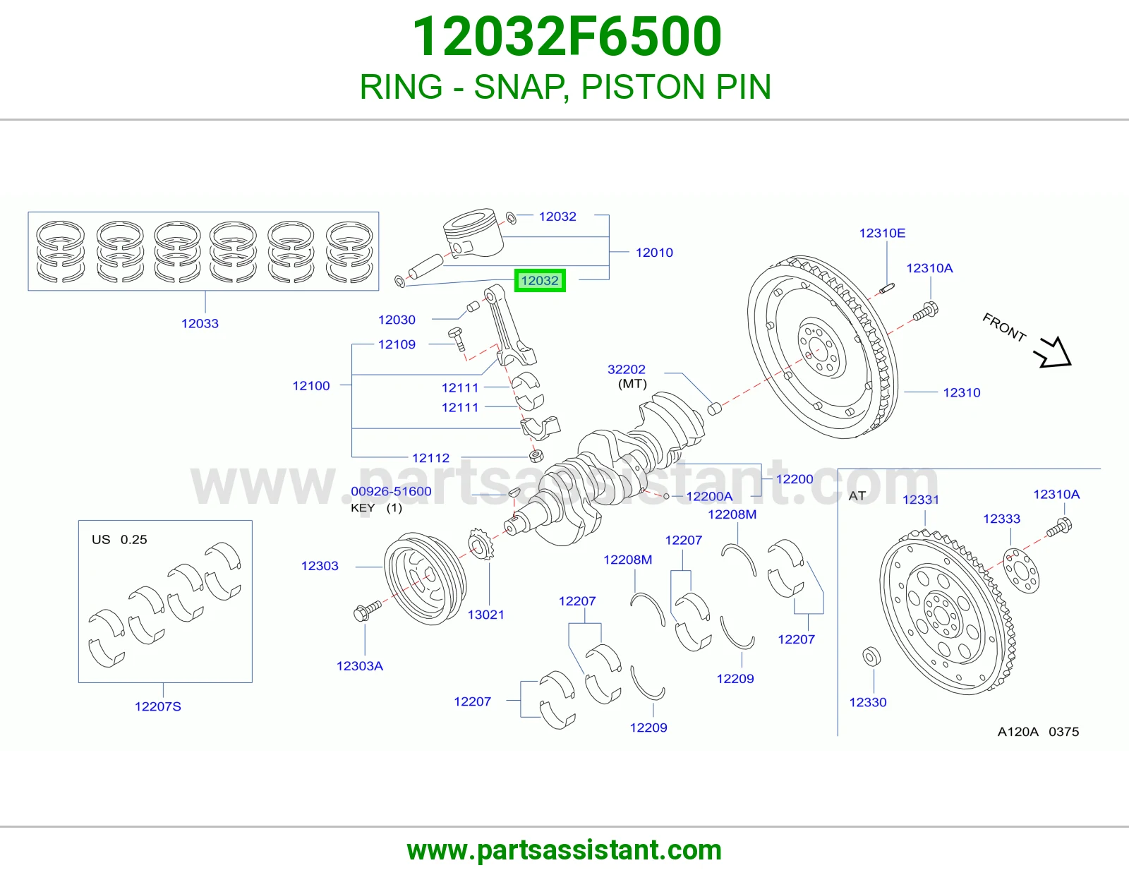 RING - SNAP, PISTON PIN
