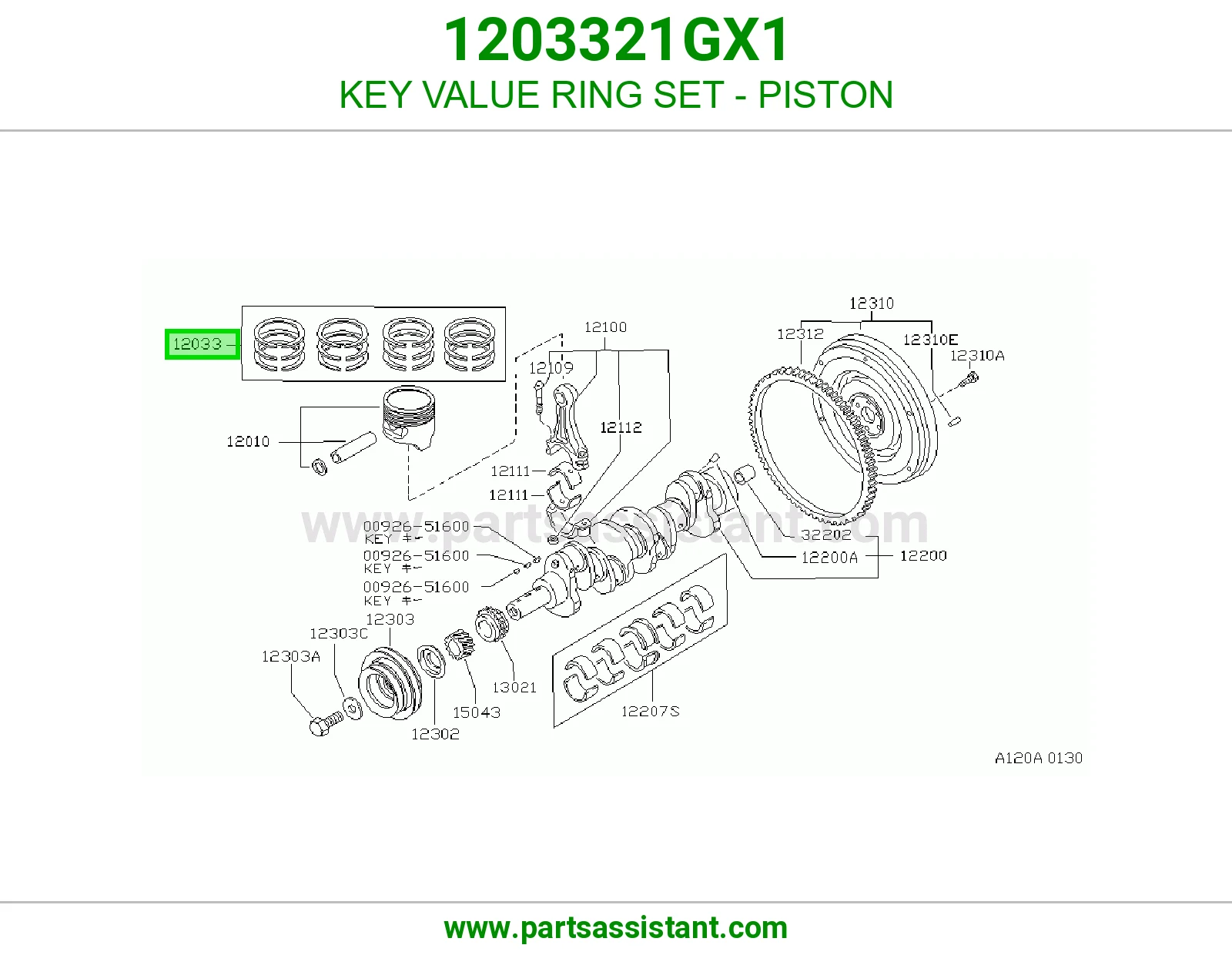 KEY VALUE RING SET - PISTON