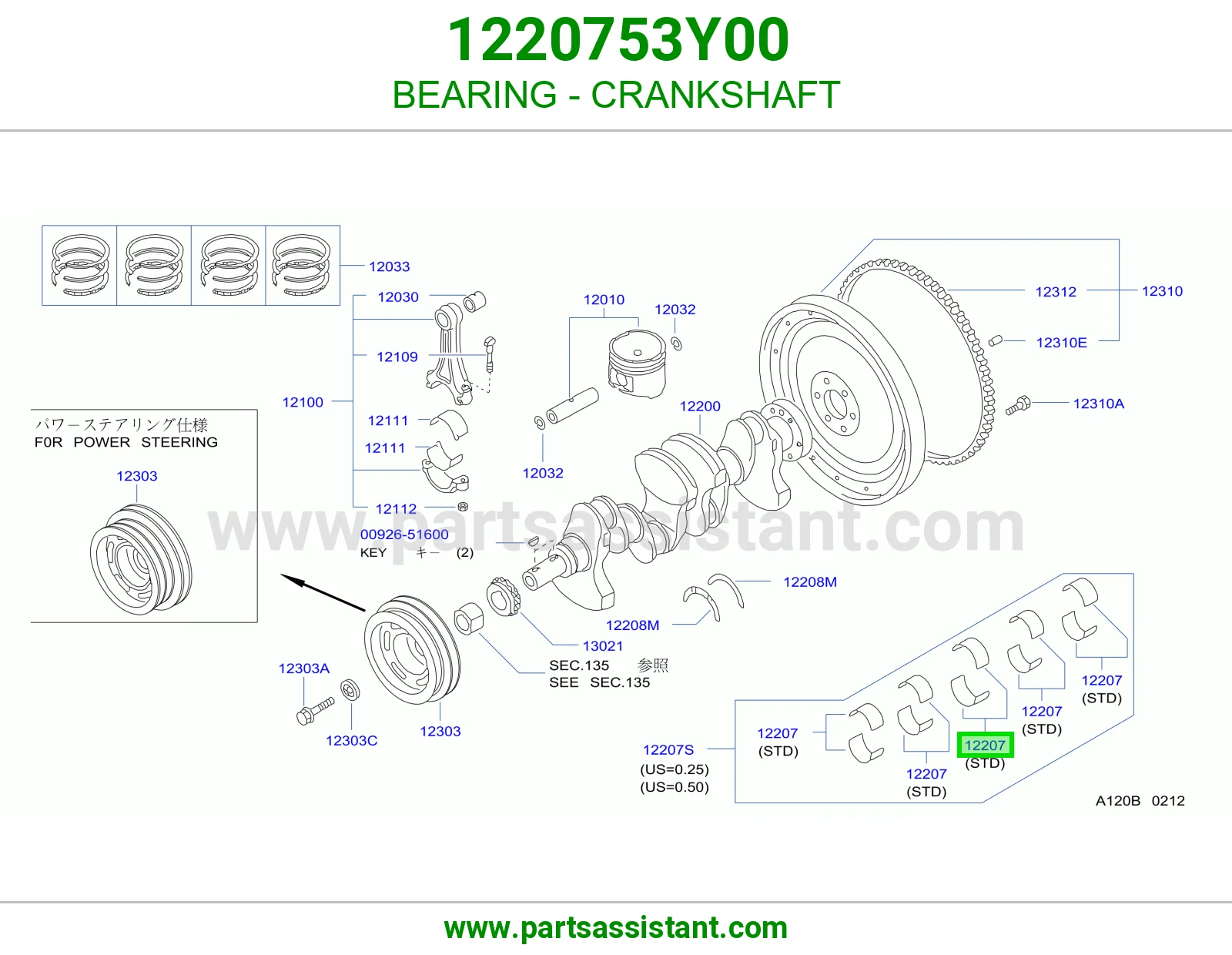 BEARING - CRANKSHAFT