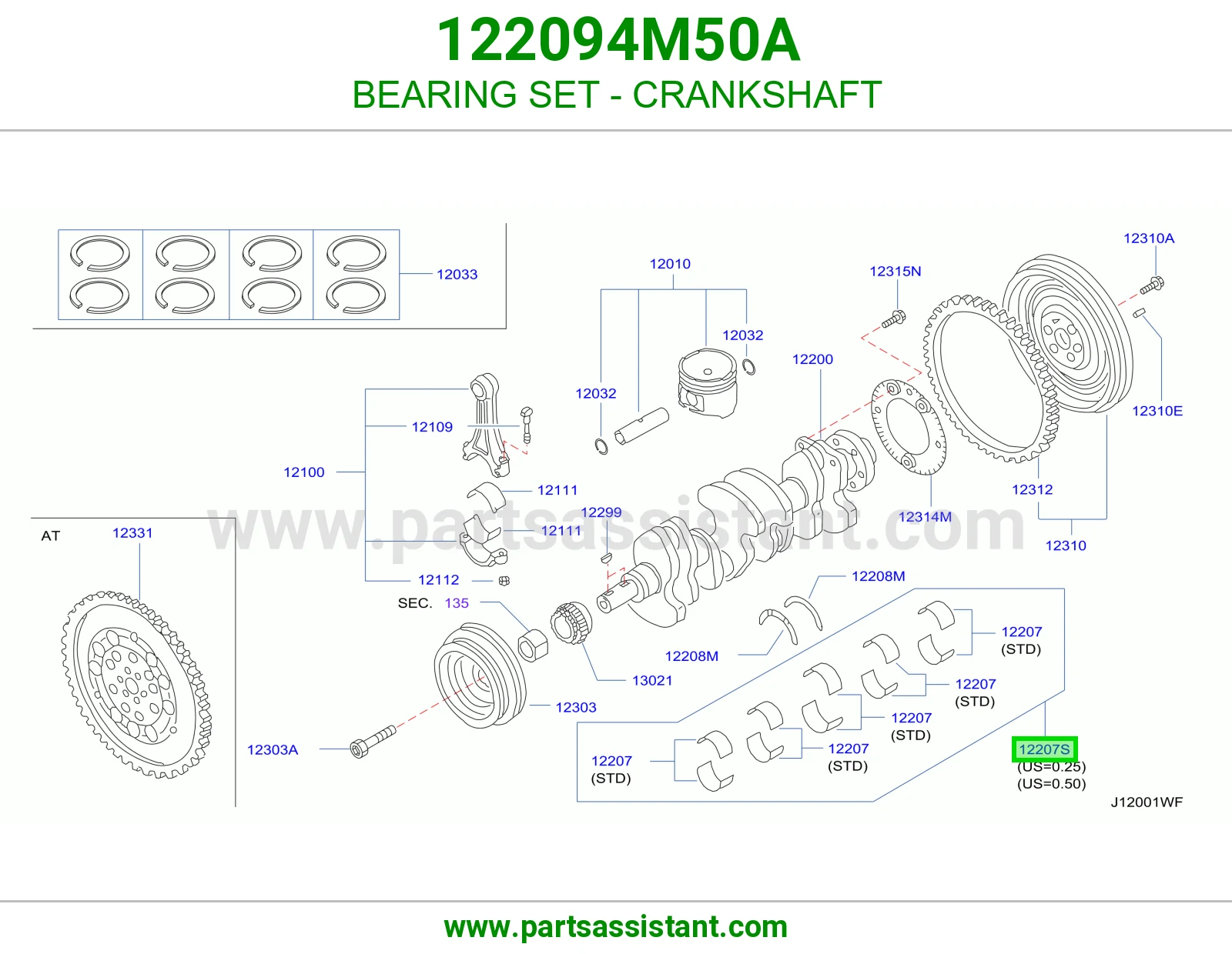 BEARING SET - CRANKSHAFT