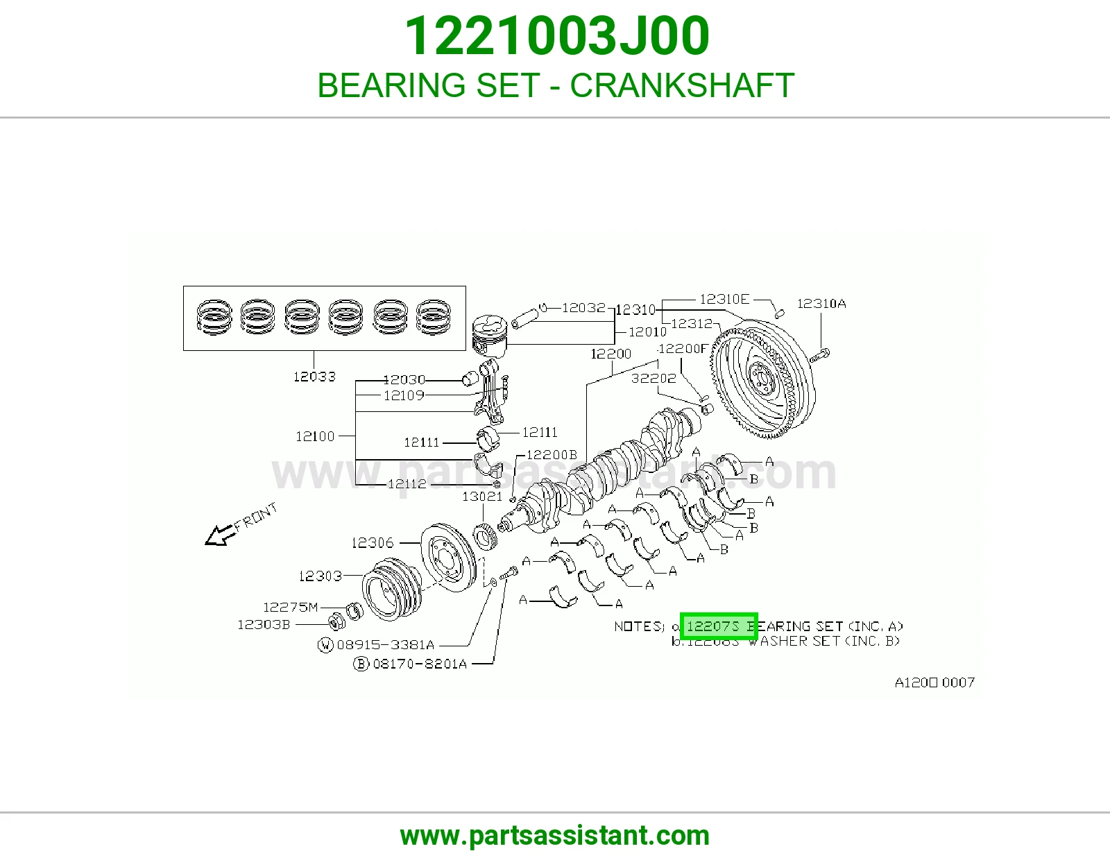 BEARING SET - CRANKSHAFT