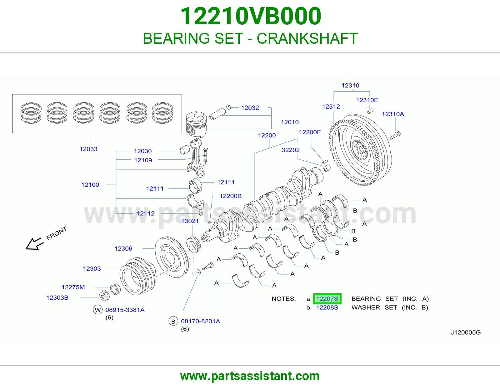 BEARING SET - CRANKSHAFT
