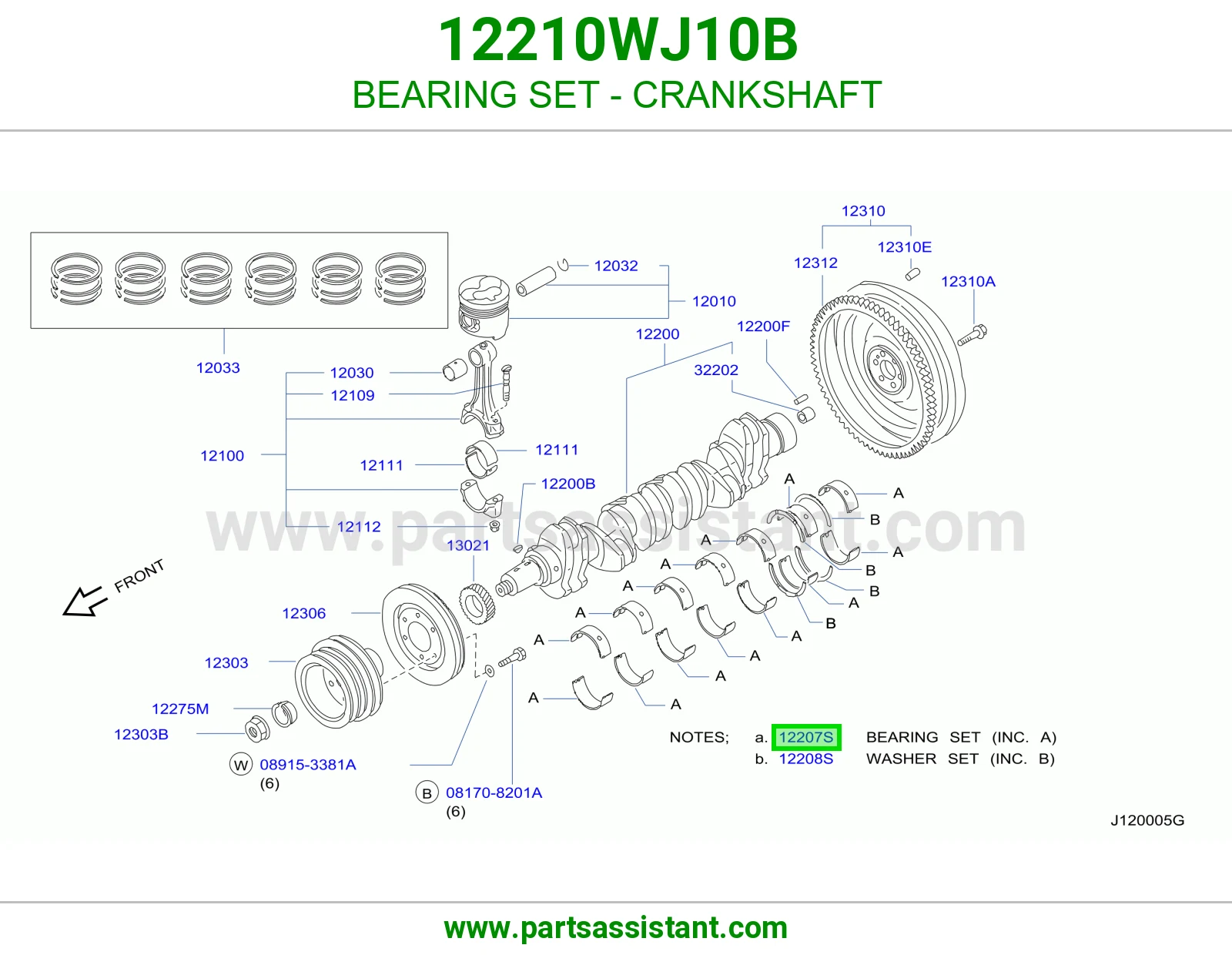 BEARING SET - CRANKSHAFT