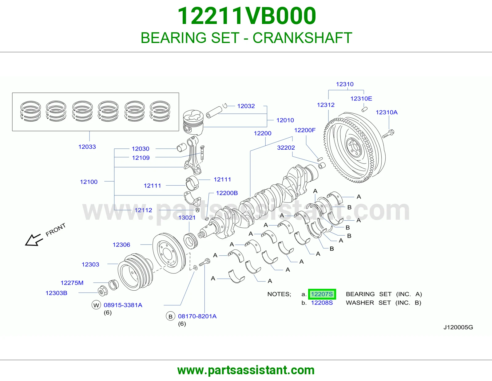 BEARING SET - CRANKSHAFT