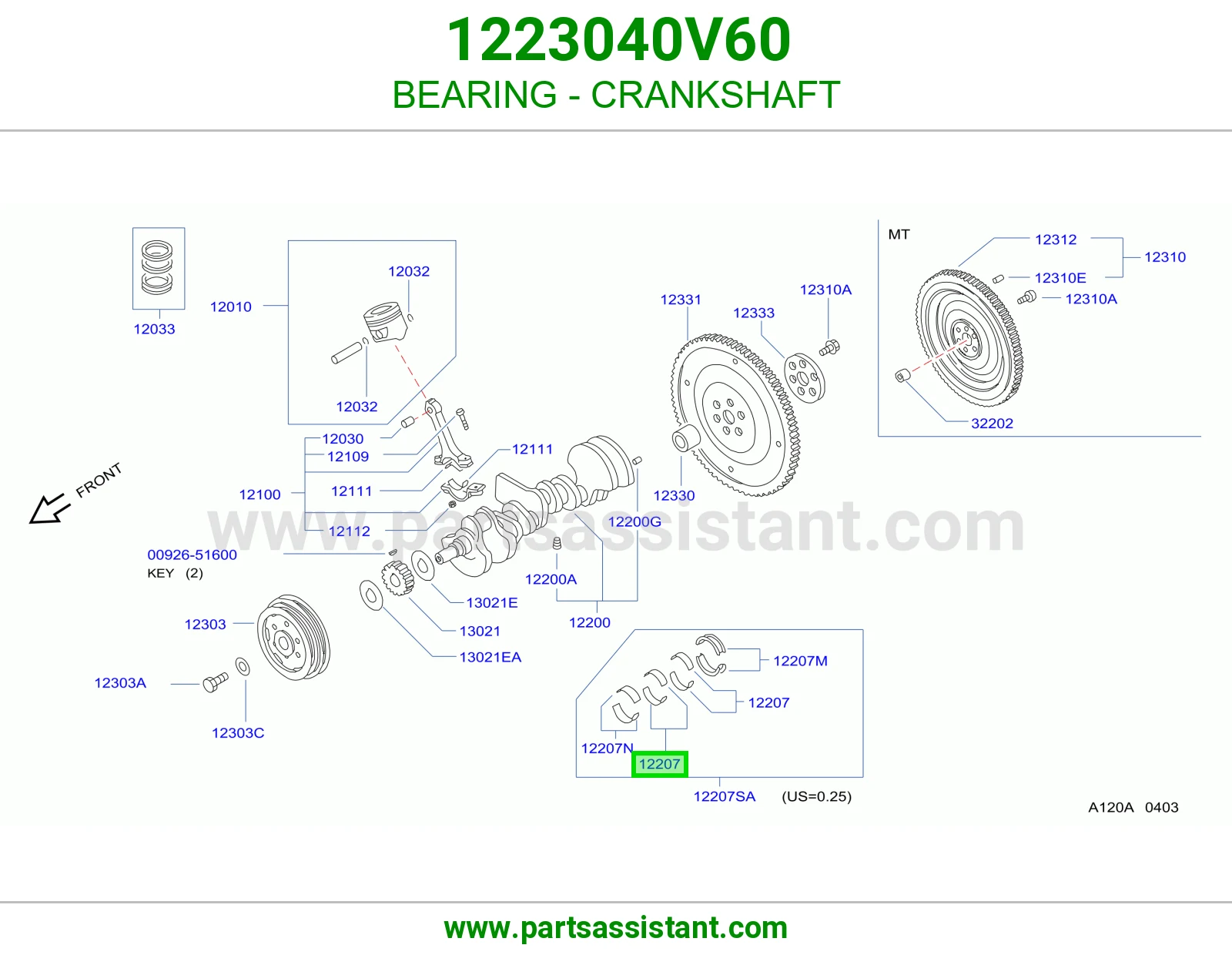 BEARING - CRANKSHAFT