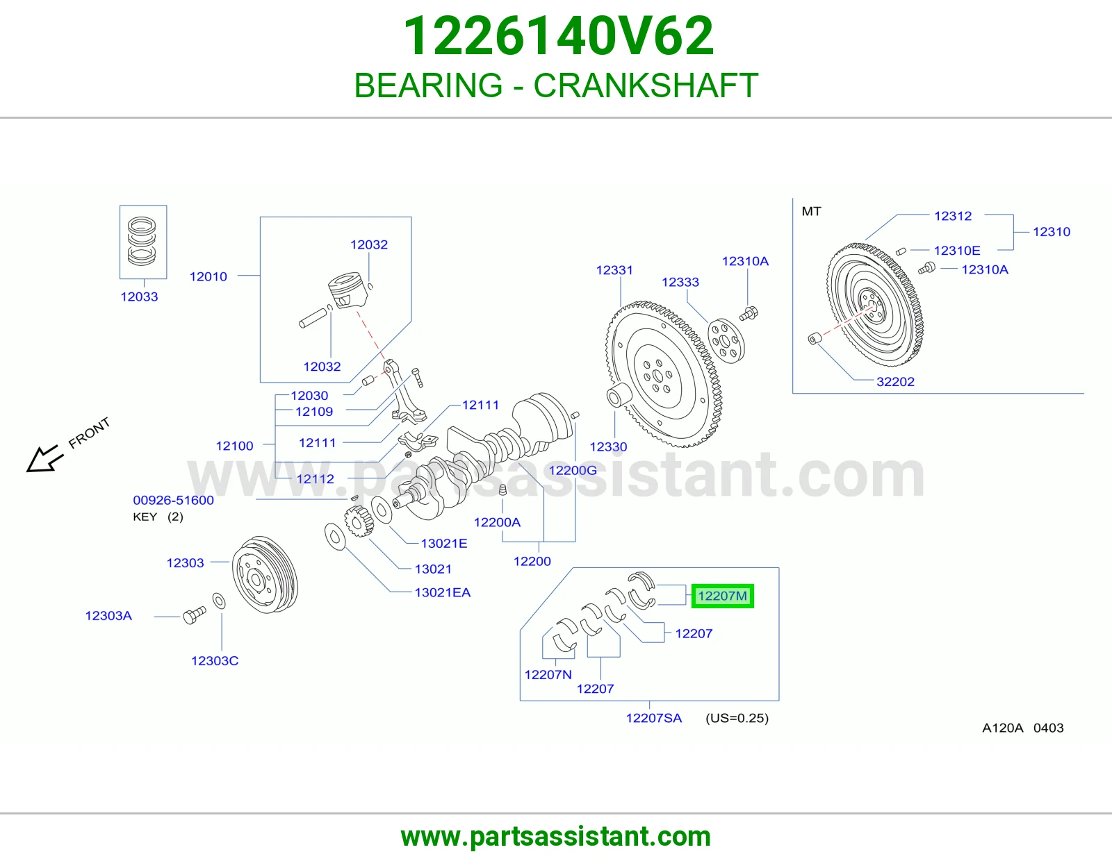 BEARING - CRANKSHAFT