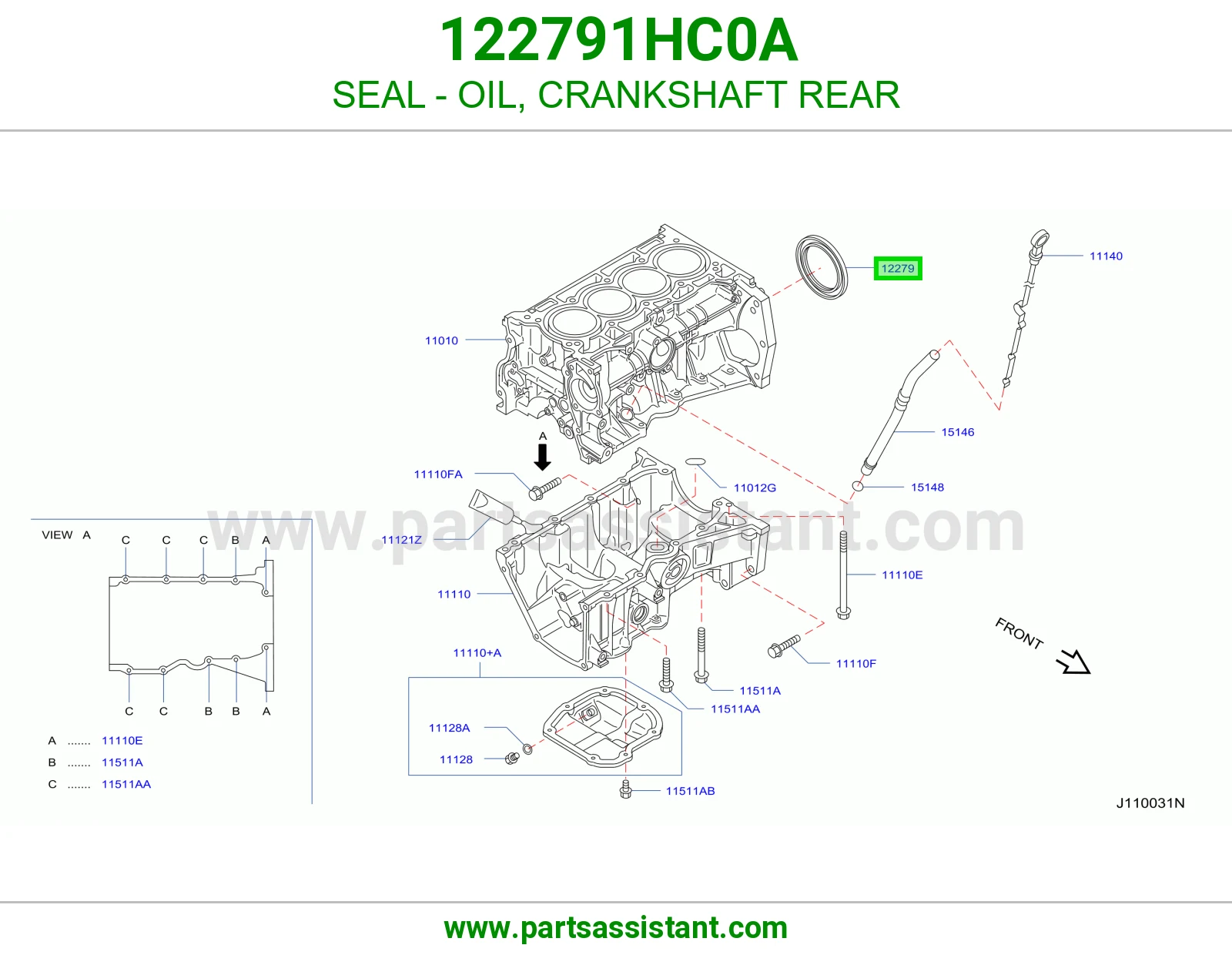 SEAL - OIL, CRANKSHAFT REAR