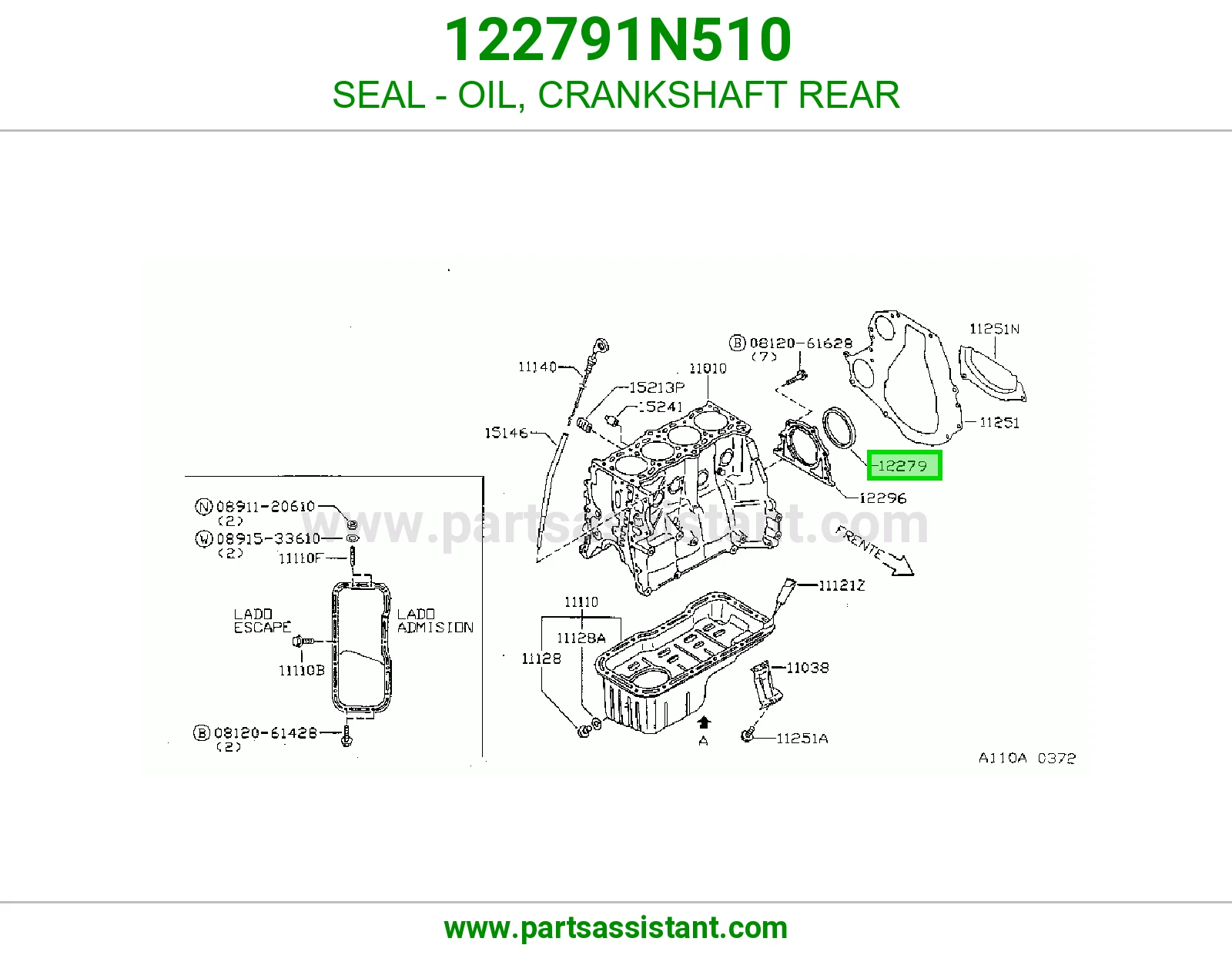 SEAL - OIL, CRANKSHAFT REAR