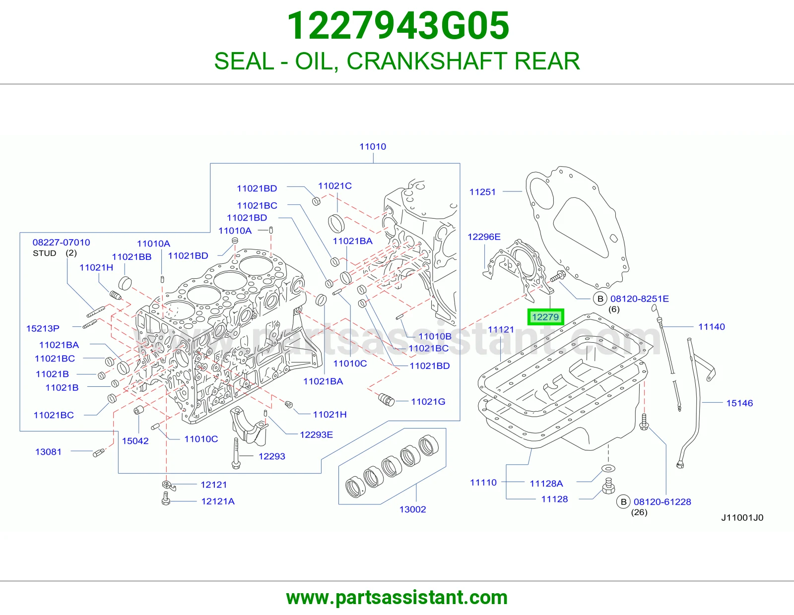 SEAL - OIL, CRANKSHAFT REAR
