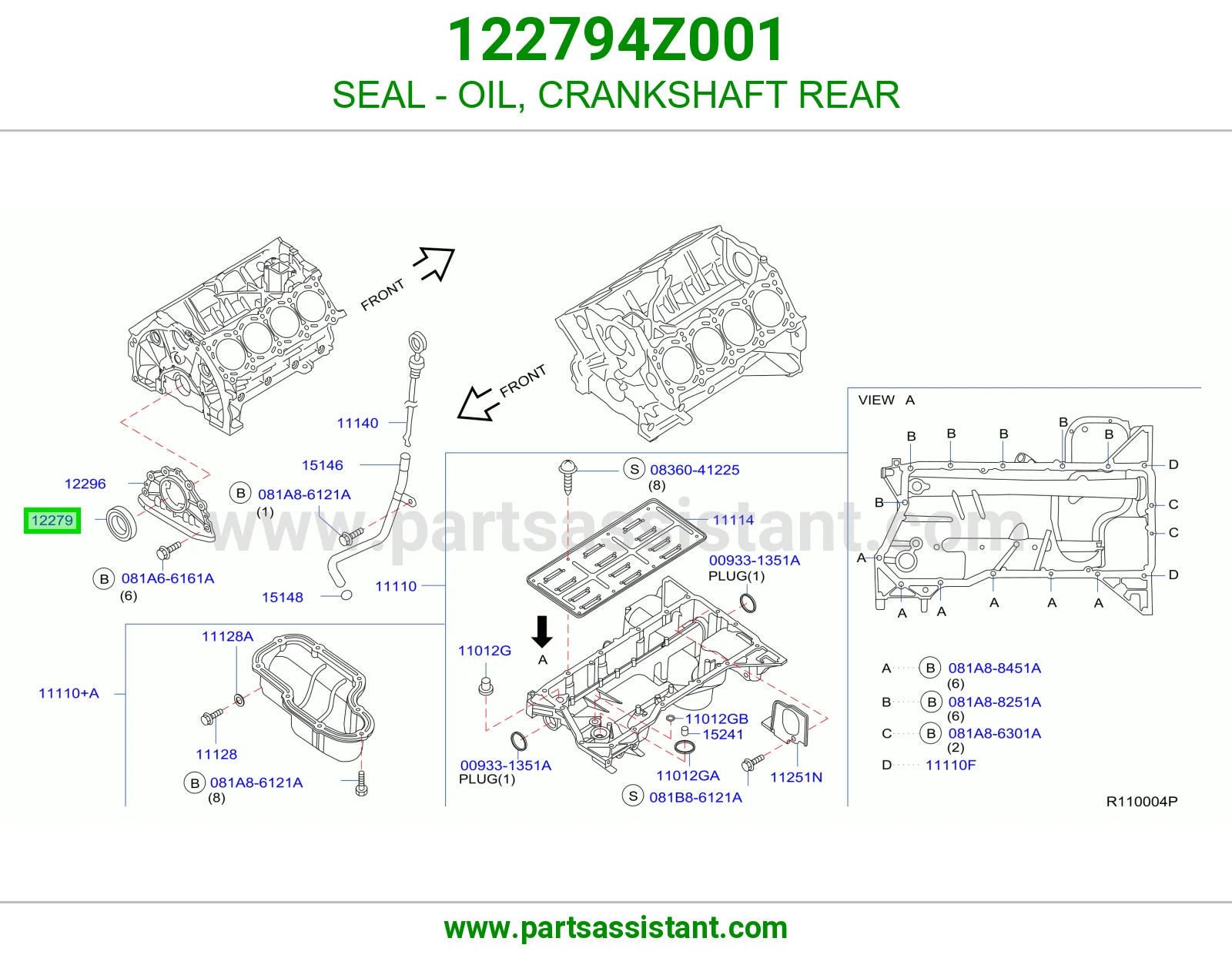 SEAL - OIL, CRANKSHAFT REAR