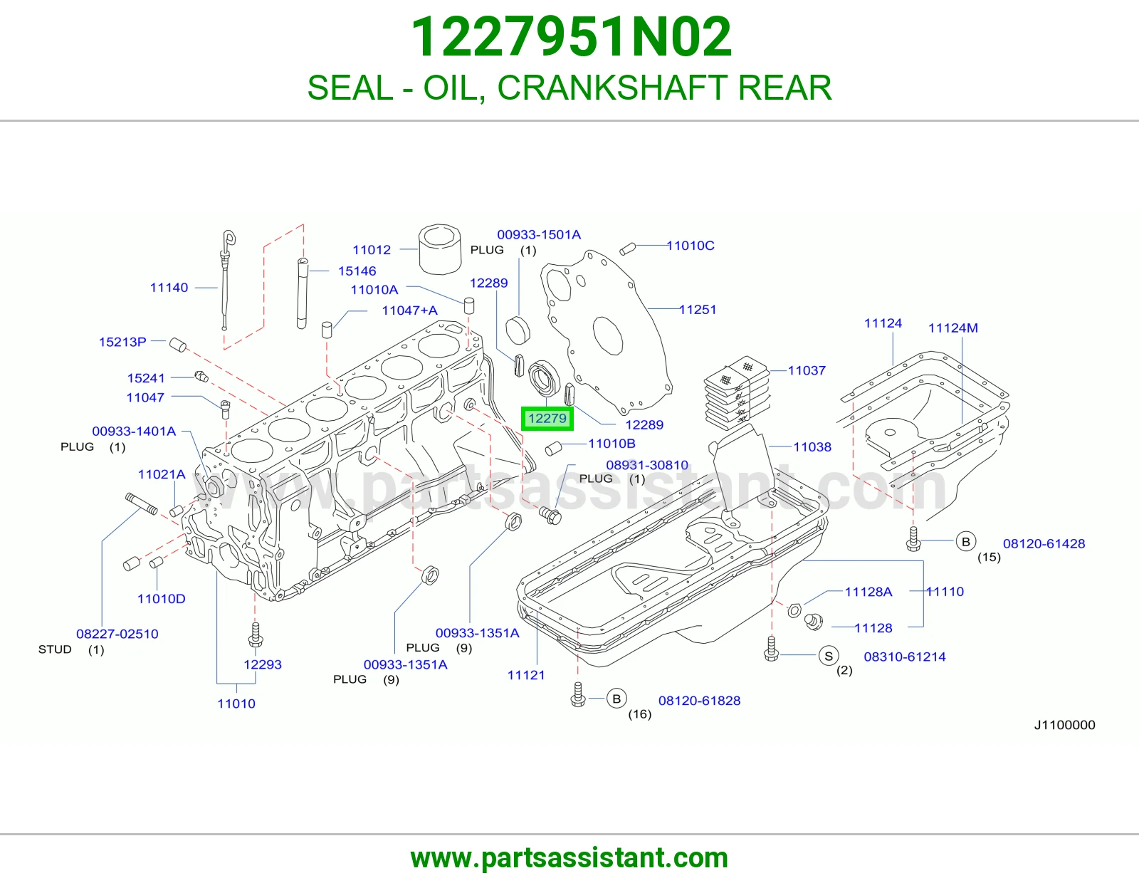 SEAL - OIL, CRANKSHAFT REAR