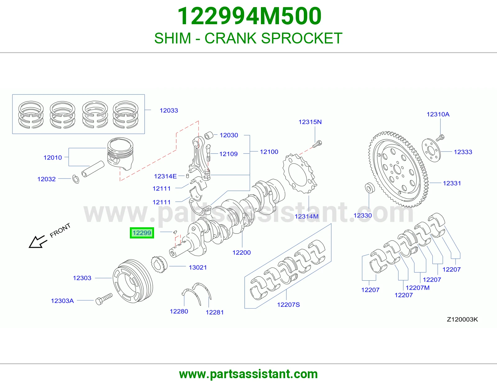 SHIM - CRANK SPROCKET