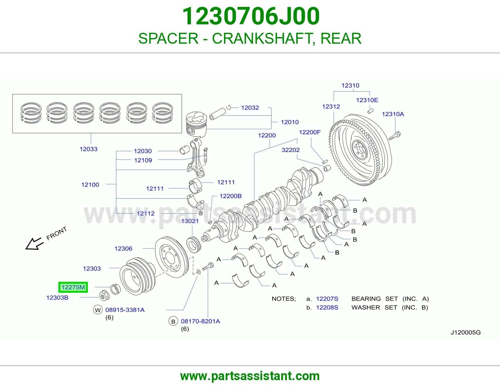 SPACER - CRANKSHAFT, REAR