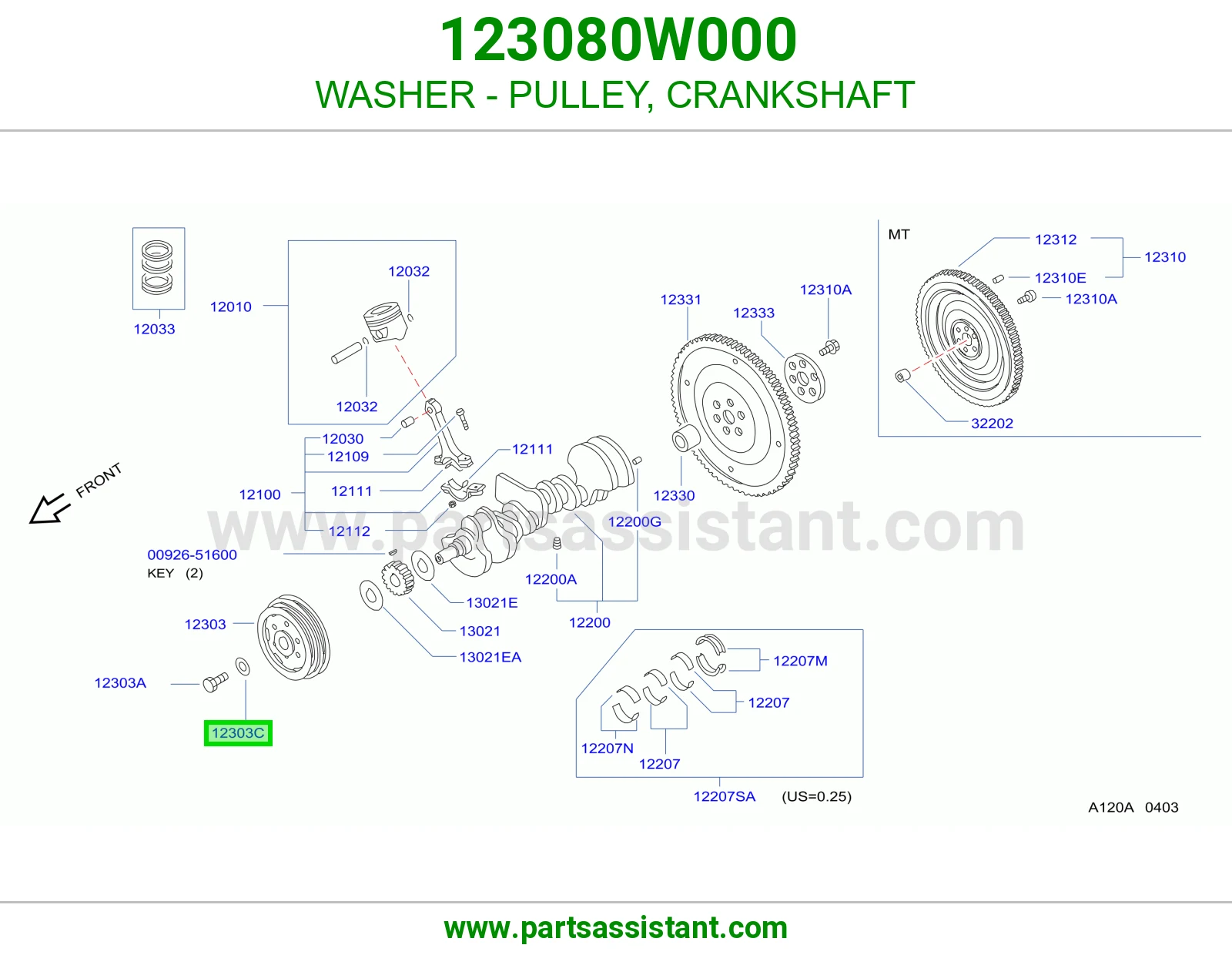 WASHER - PULLEY, CRANKSHAFT