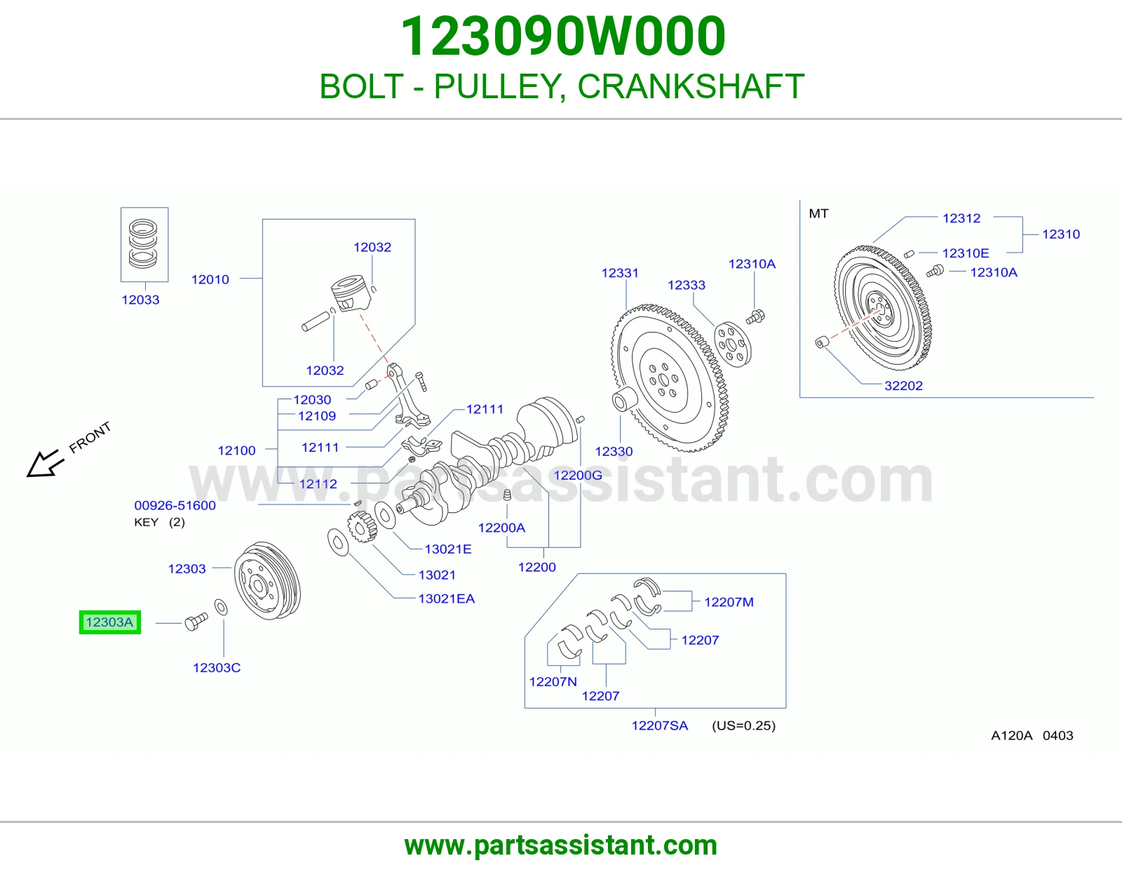 BOLT - PULLEY, CRANKSHAFT
