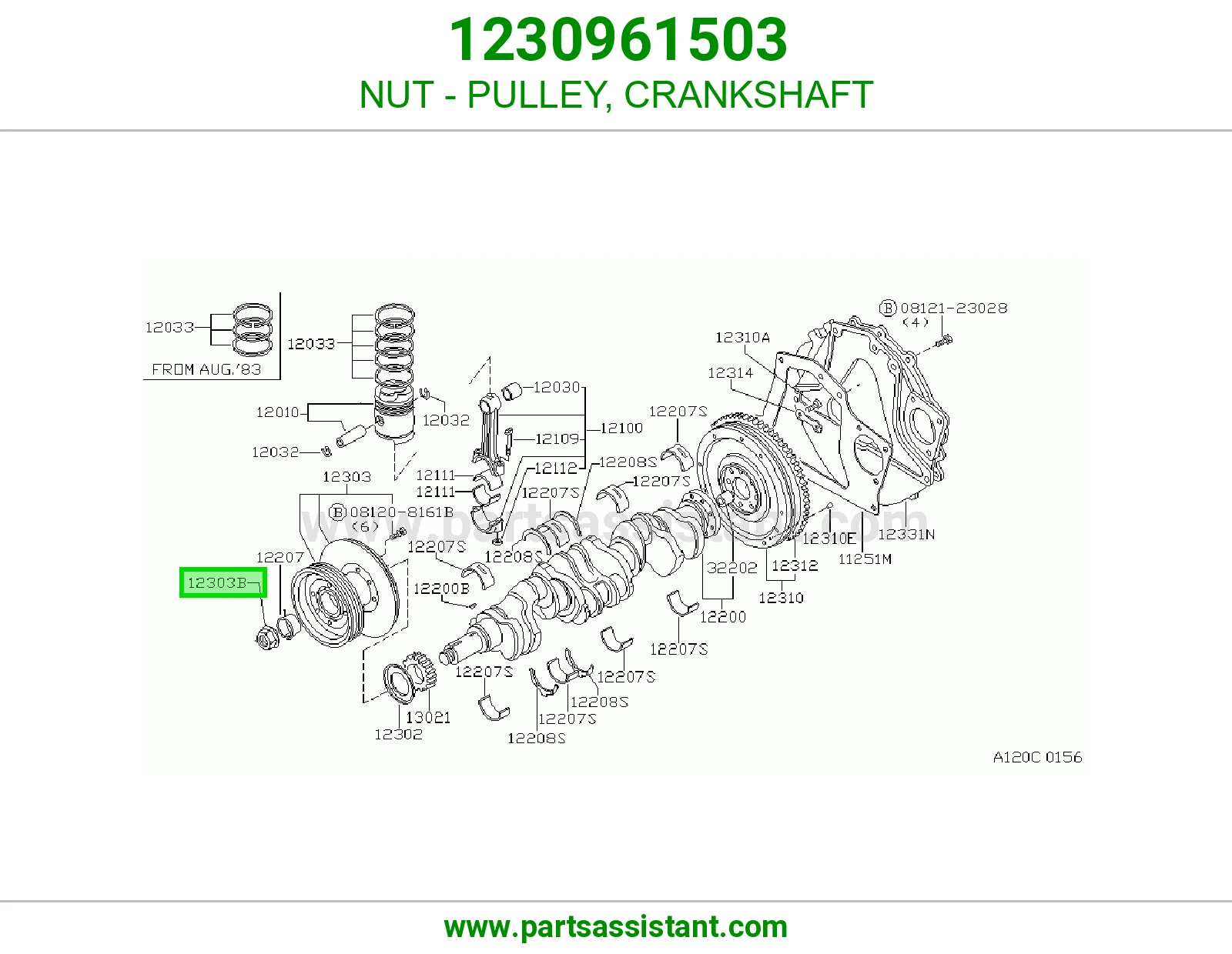 NUT - PULLEY, CRANKSHAFT