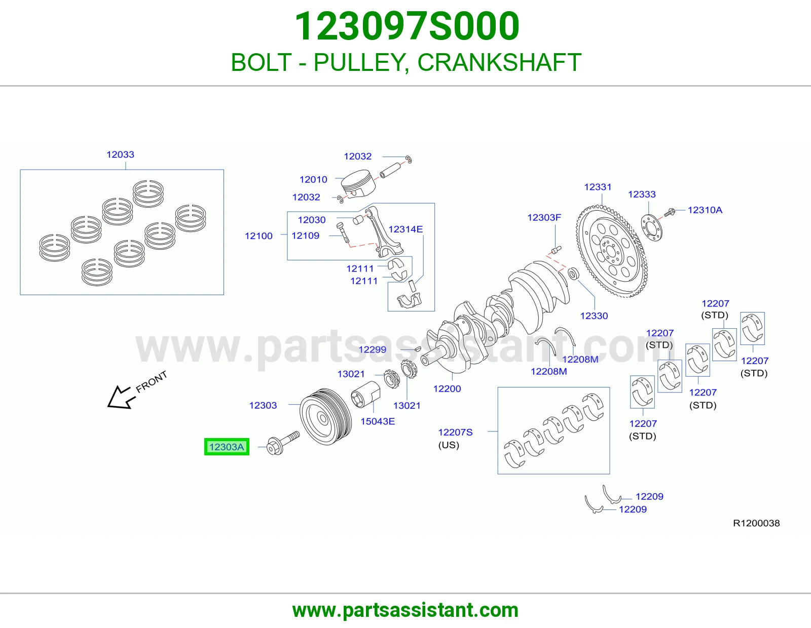 BOLT - PULLEY, CRANKSHAFT