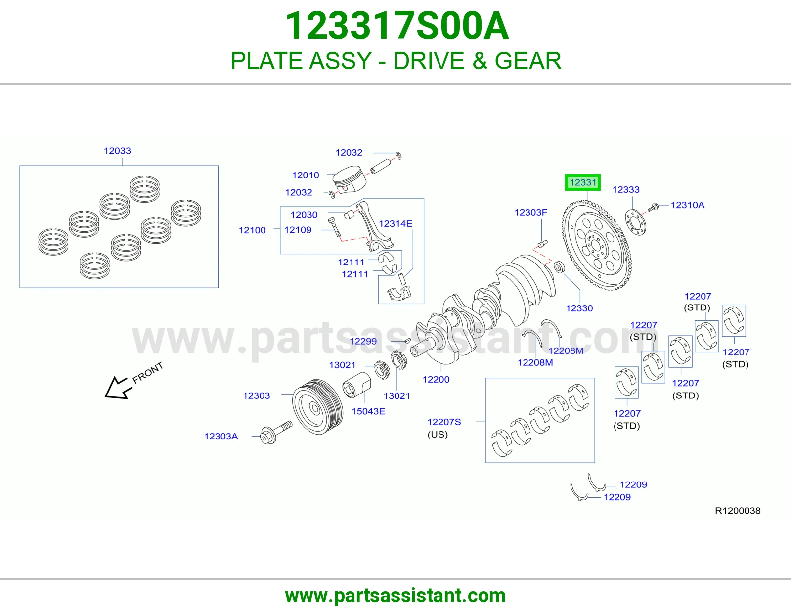 PLATE ASSY - DRIVE & GEAR