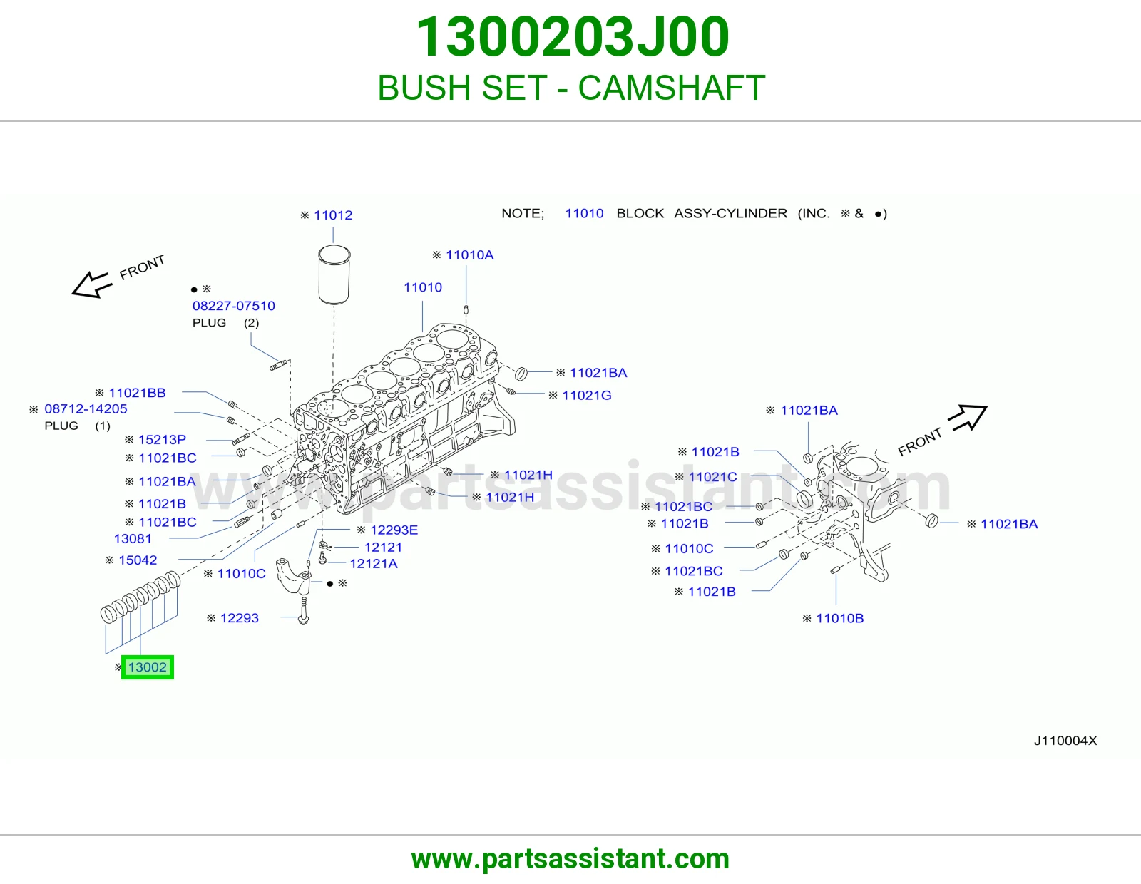 BUSH SET - CAMSHAFT