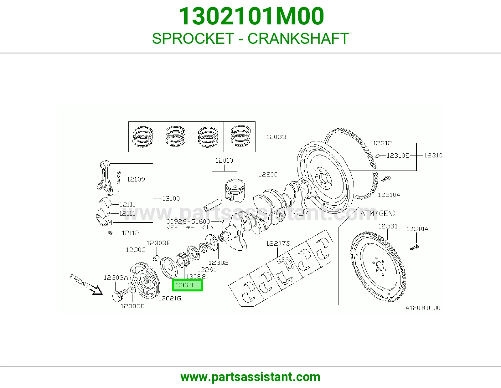 SPROCKET - CRANKSHAFT