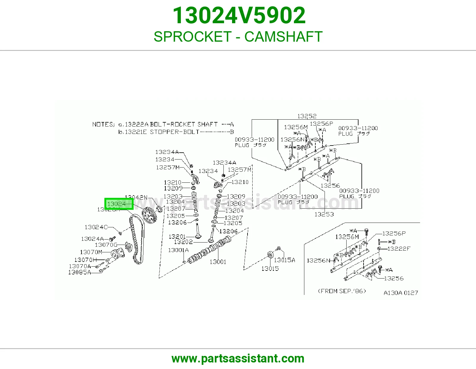 SPROCKET - CAMSHAFT