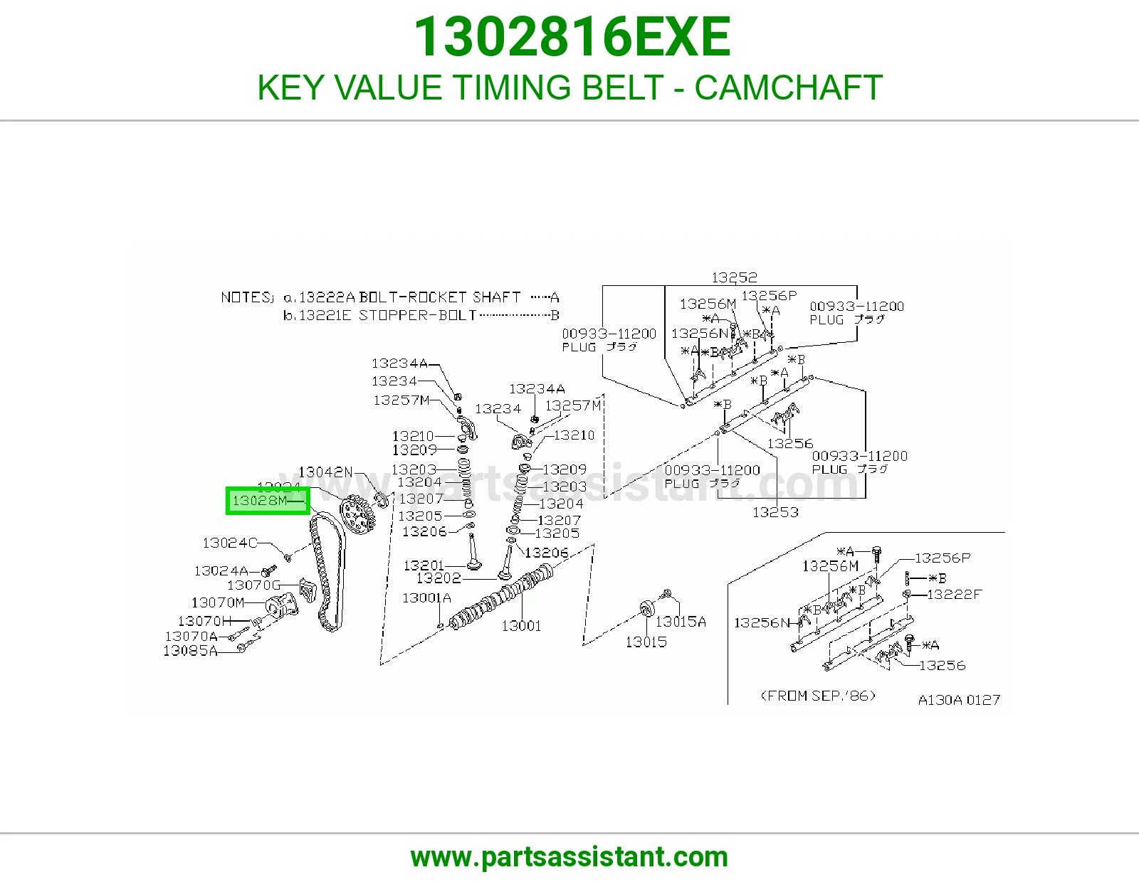 KEY VALUE TIMING BELT - CAMCHAFT