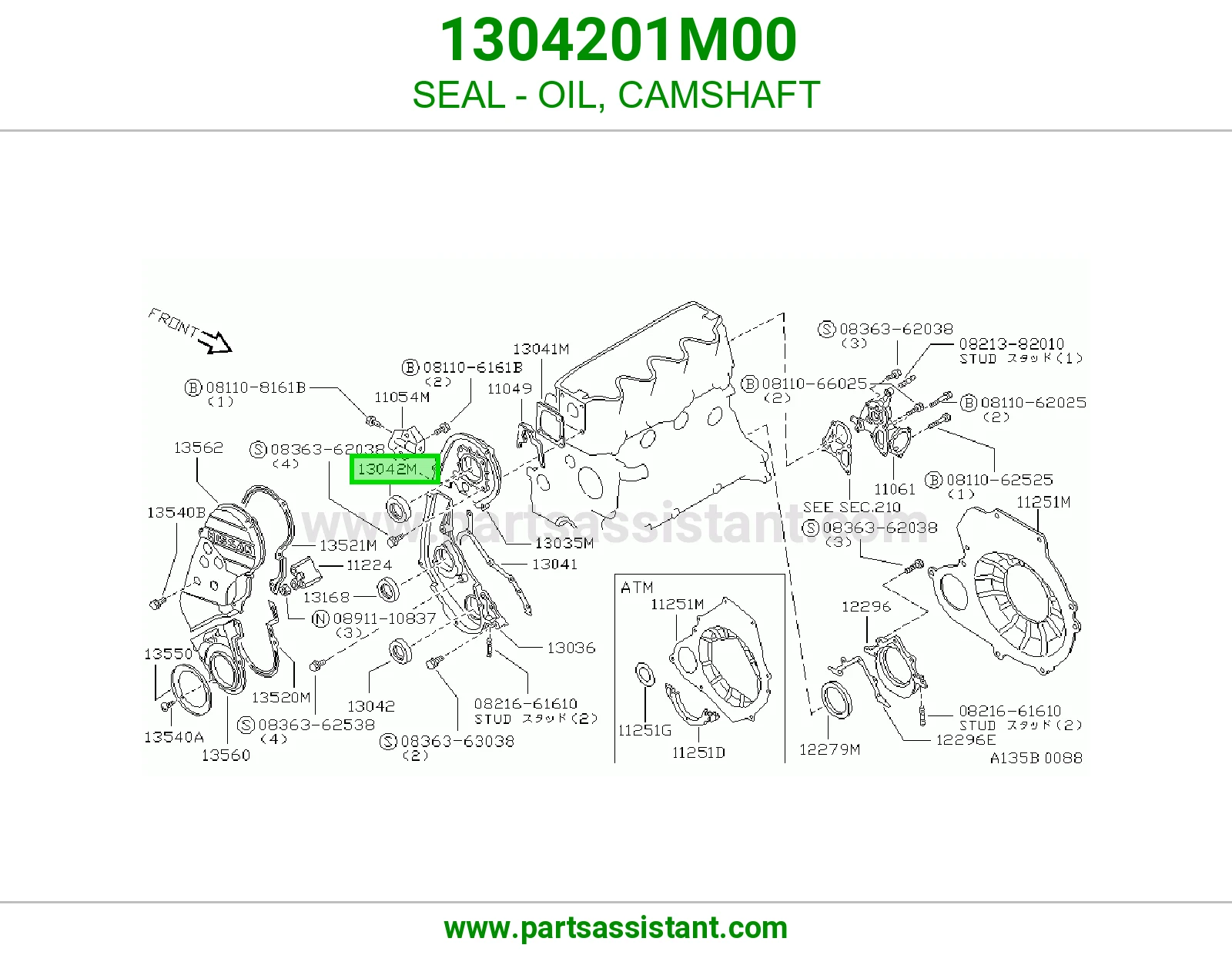 SEAL - OIL, CAMSHAFT