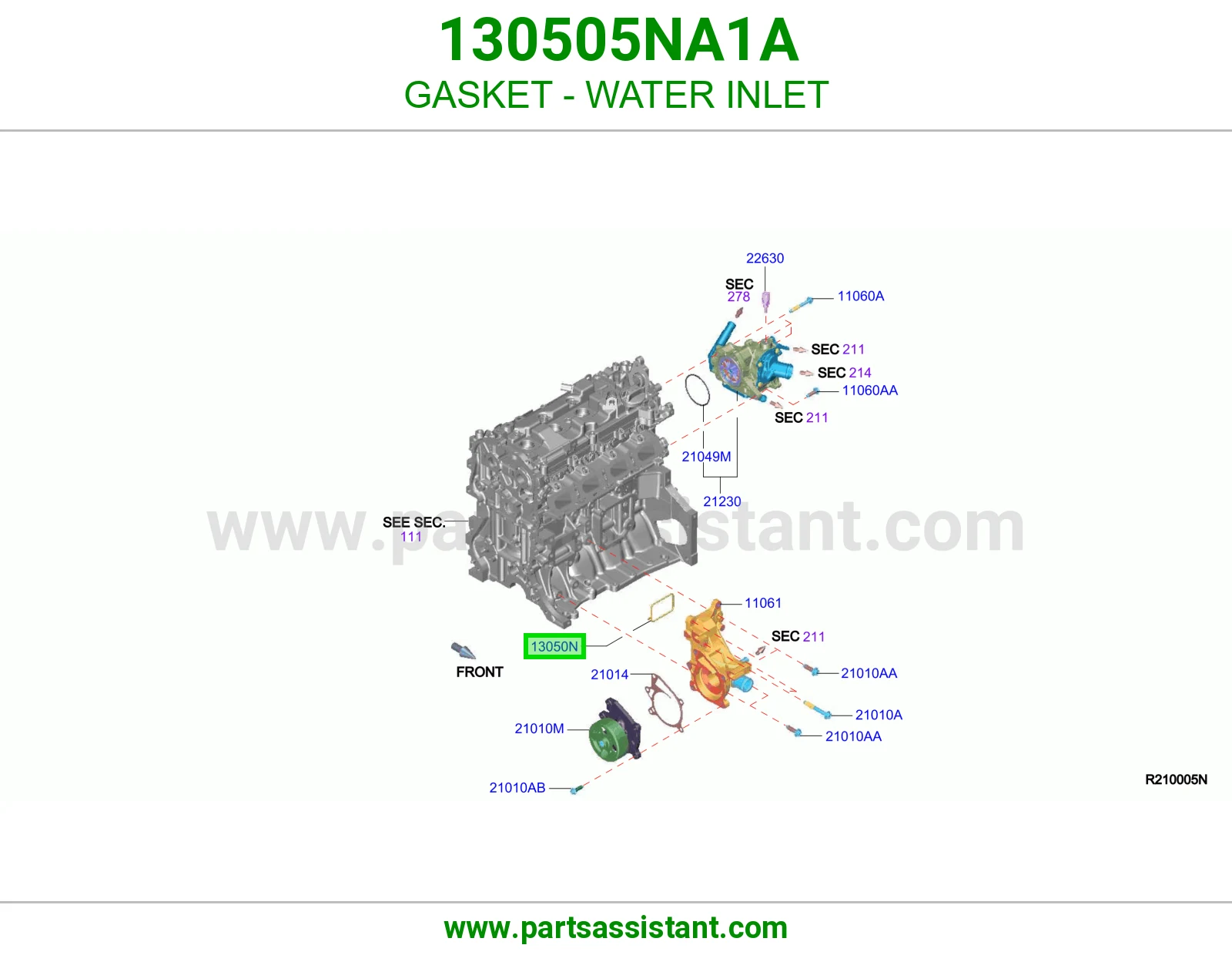 GASKET - WATER INLET