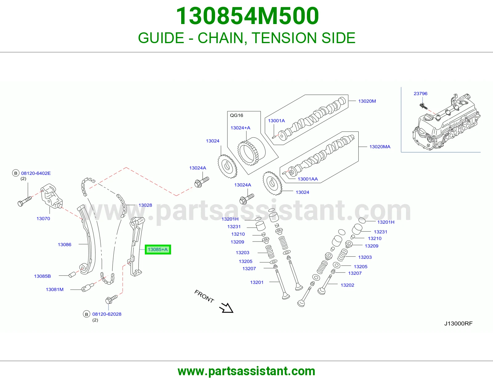 GUIDE - CHAIN, TENSION SIDE