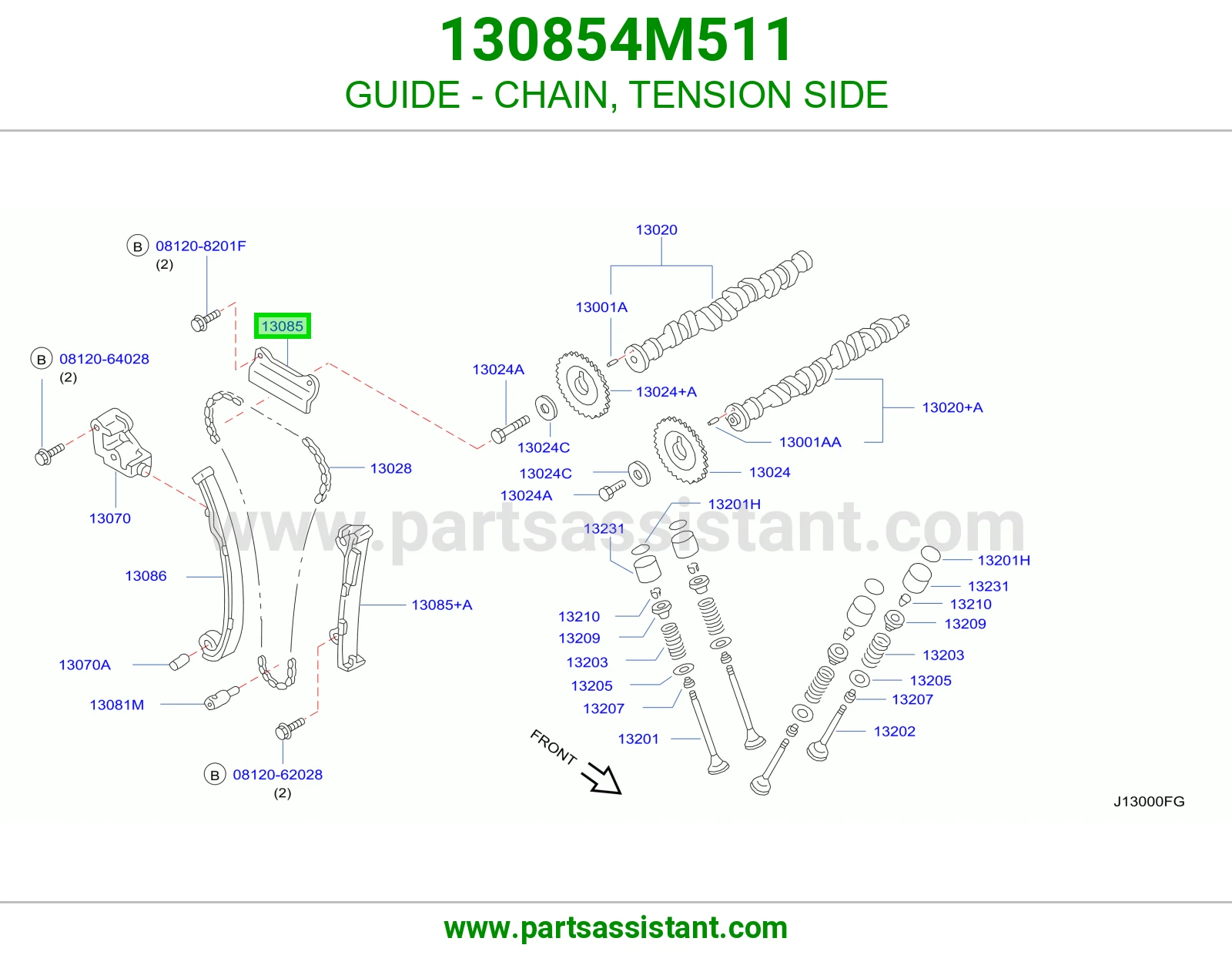 GUIDE - CHAIN, TENSION SIDE