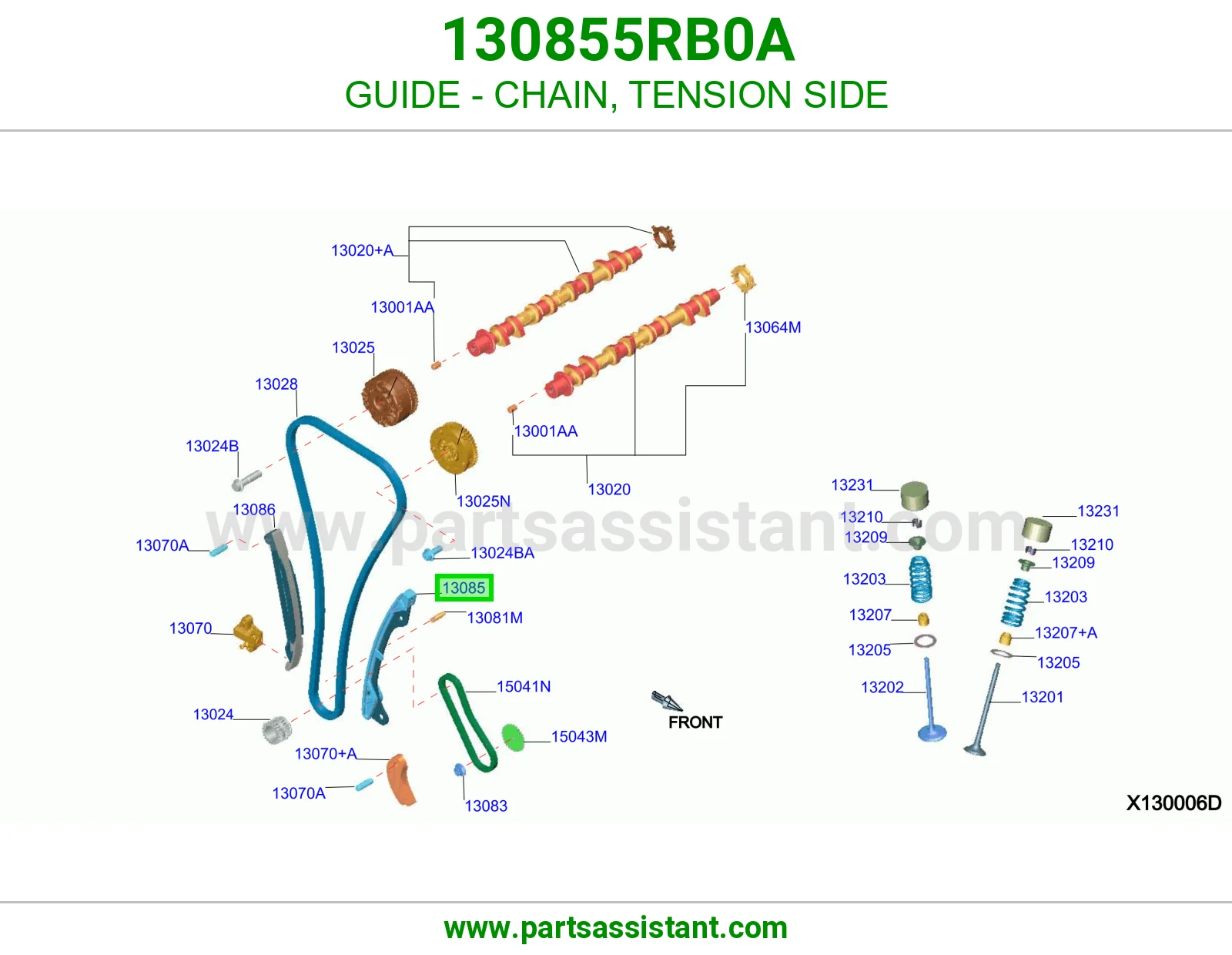 GUIDE - CHAIN, TENSION SIDE