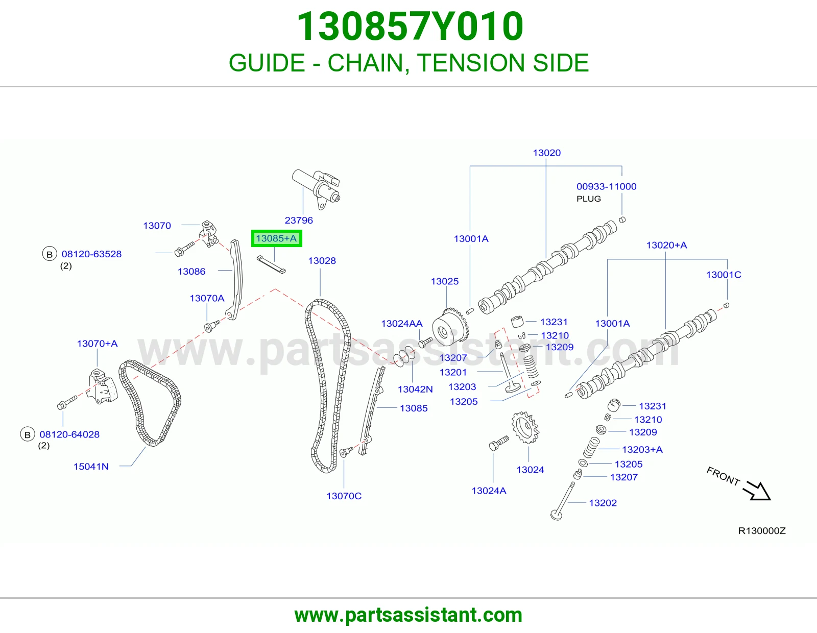 GUIDE - CHAIN, TENSION SIDE